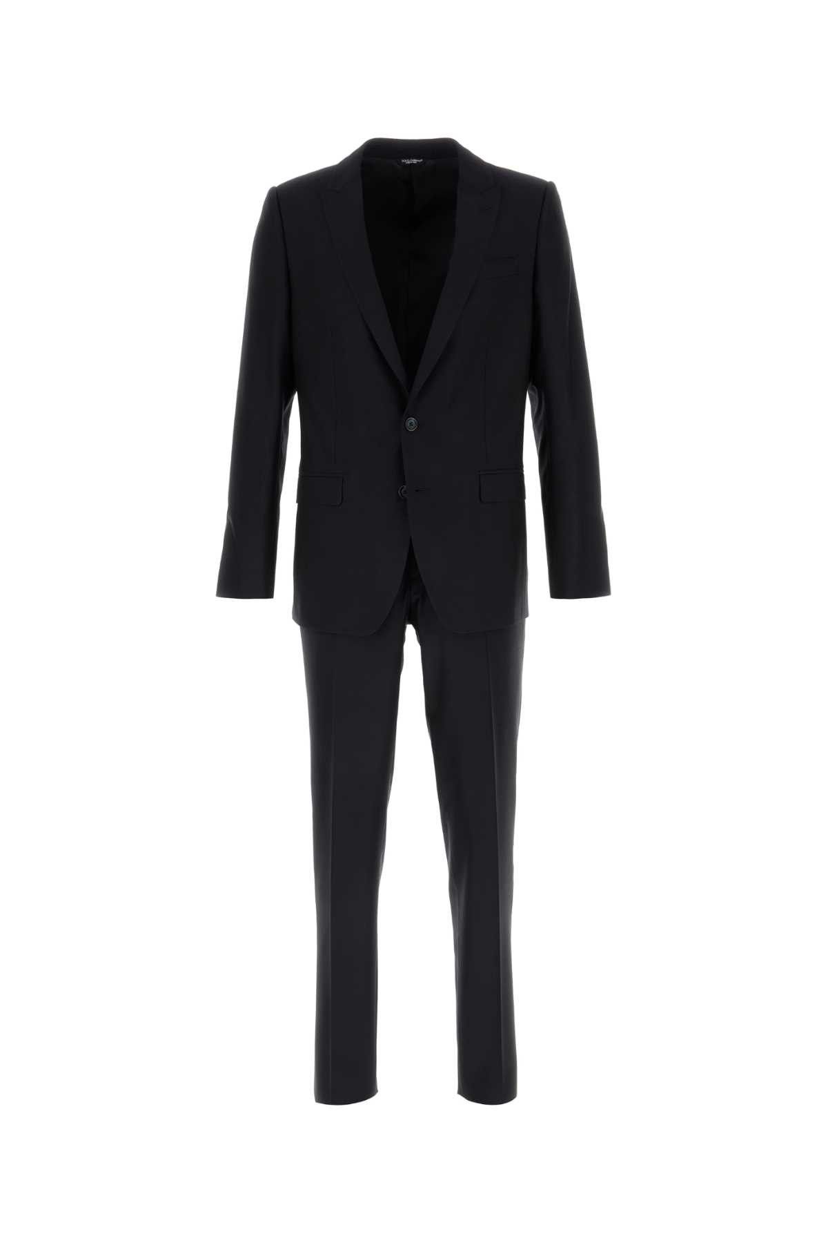 Dolce & Gabbana Midnight Blue Wool Blend Suit Size US M / EU 48-50 / 2 - 1 Thumbnail