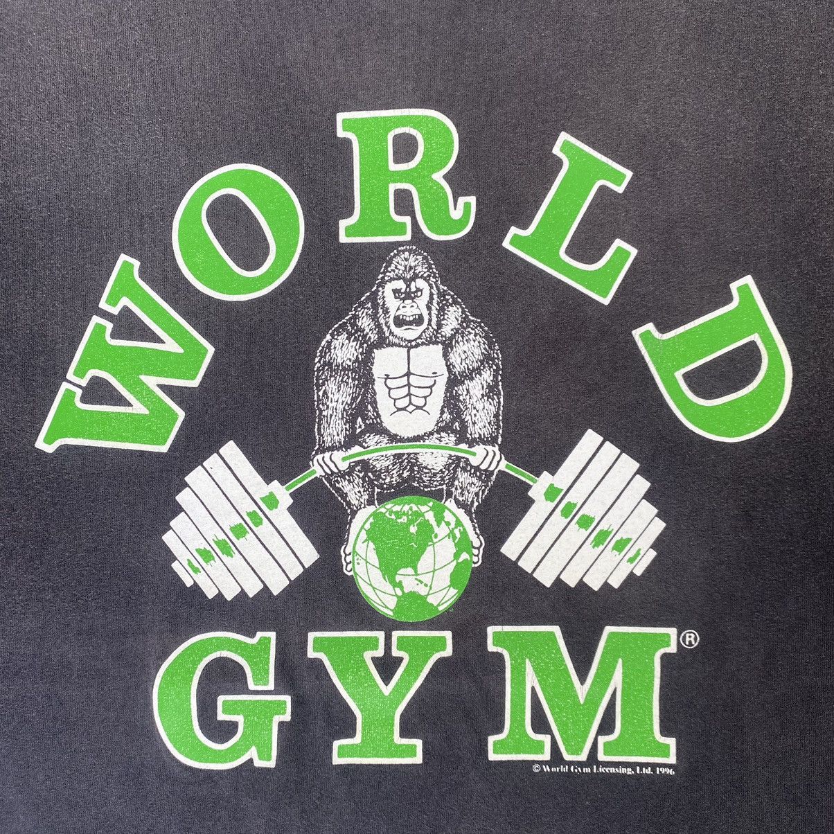 Vintage Vintage 90s World Gym T shirt Size US L / EU 52-54 / 3 - 3 Thumbnail