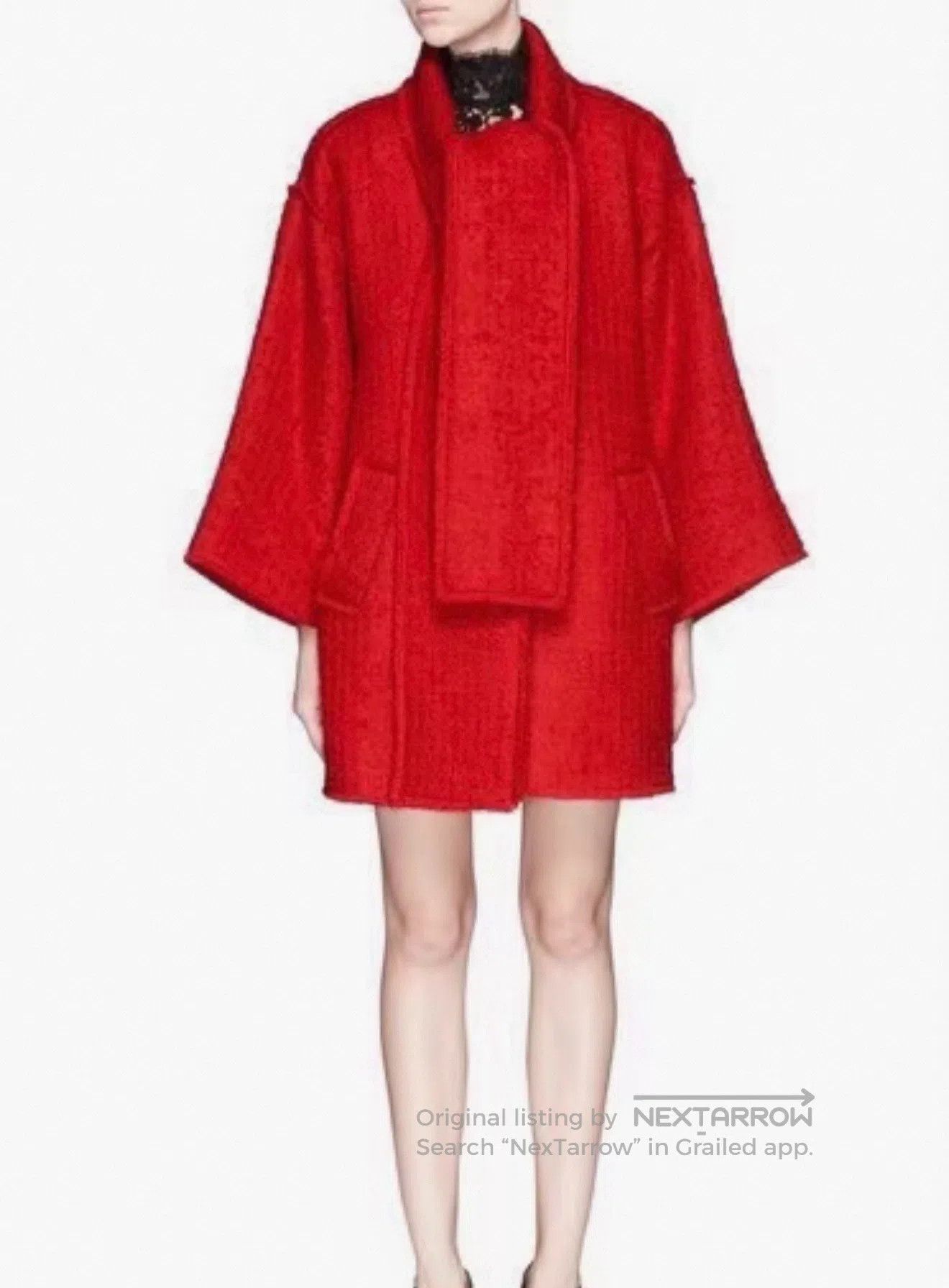 Dolce & Gabbana Dolce Gabbana Red mohair and cashmere mixed open-front sil Size XS / US 0-2 / IT 36-38 - 6 Thumbnail
