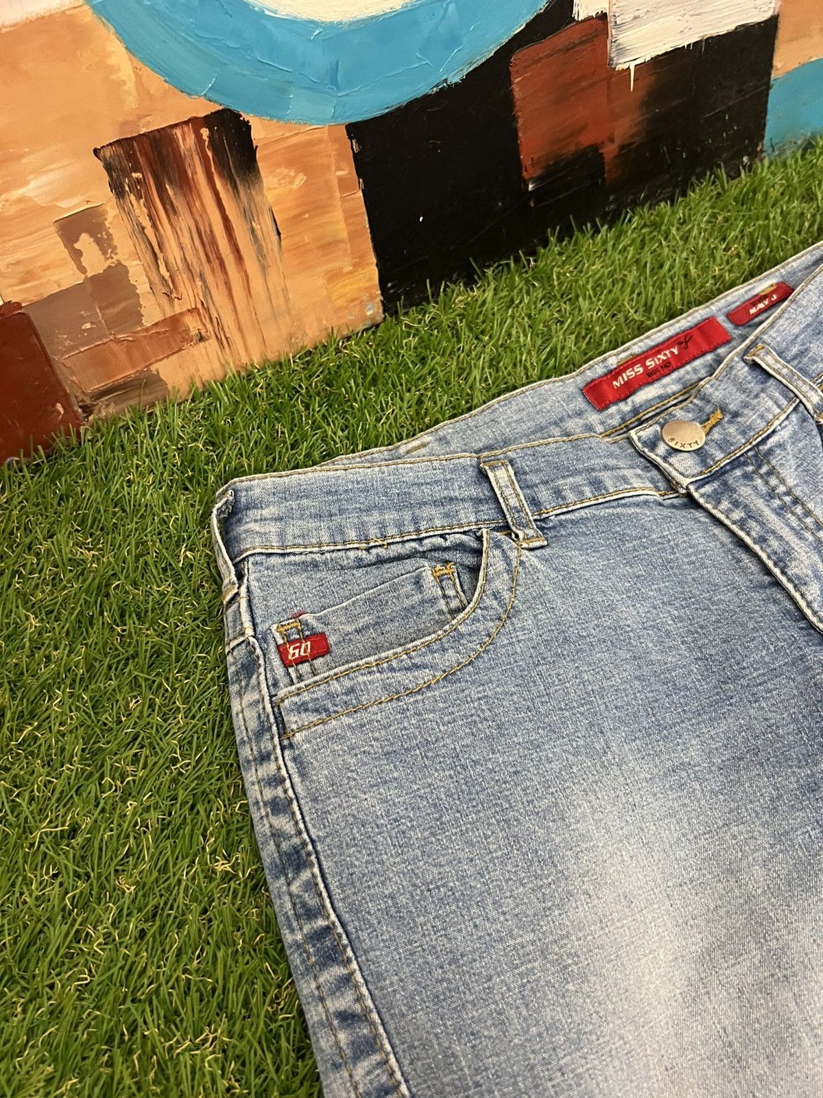 Japanese Brand Y2K Vintage Miss Sixty Jeans Flared Low Rise Size 26" / US 2 / IT 38 - 5 Thumbnail