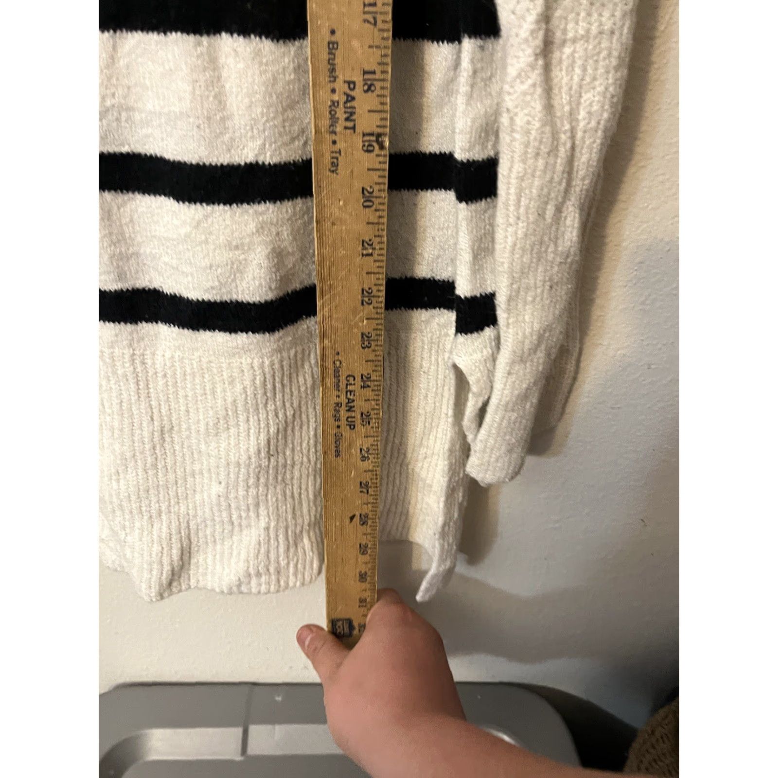 Vintage A New Day Women's Sweater Mock Turtleneck TunicSweater-A White Striped Size Medium Size M / US 6-8 / IT 42-44 - 4 Thumbnail