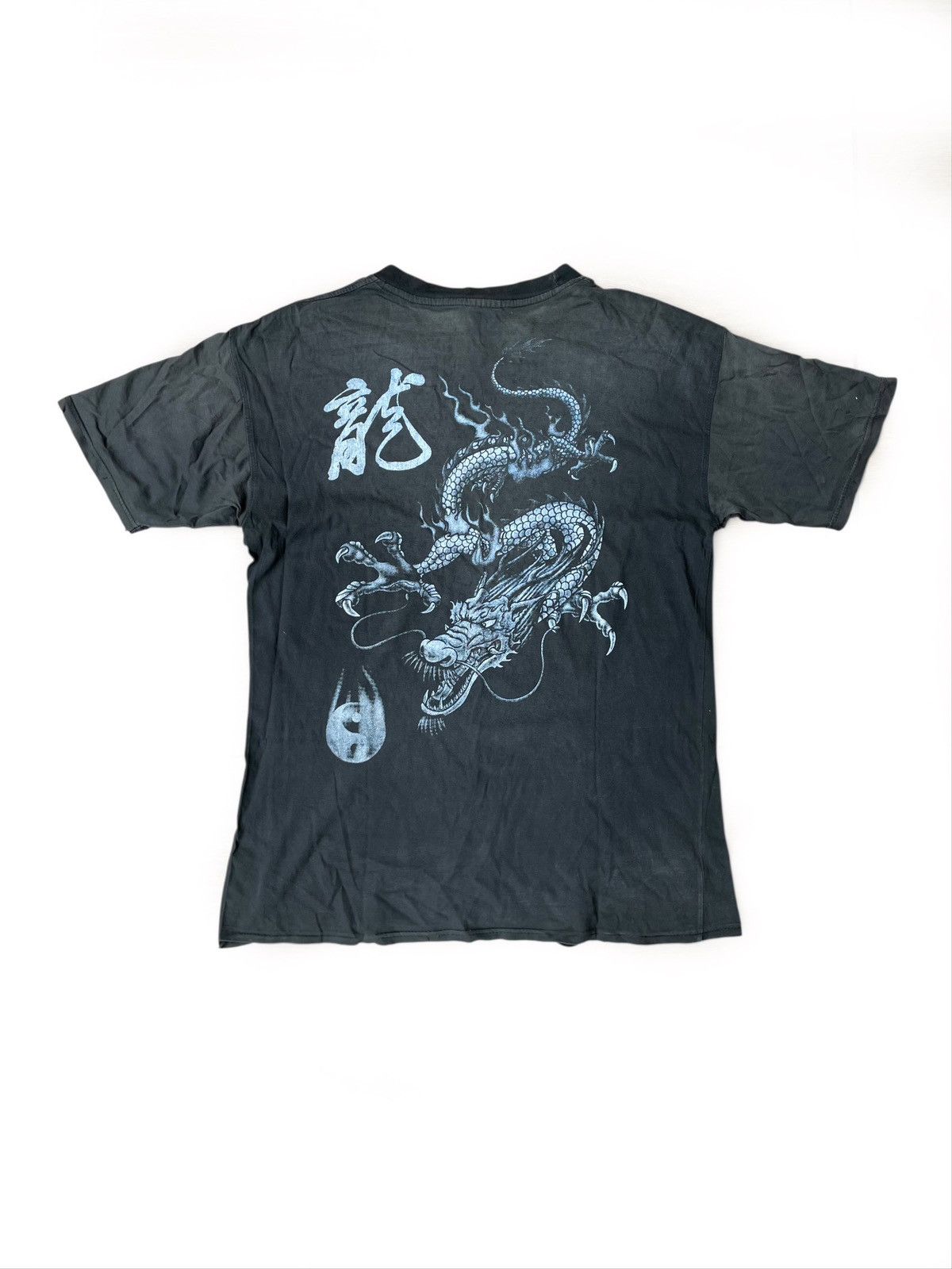 Other Vintage Thrashed Sun Faded Tee Dragon Flame Very Worn TShirt Size US M / EU 48-50 / 2 - 3 Thumbnail