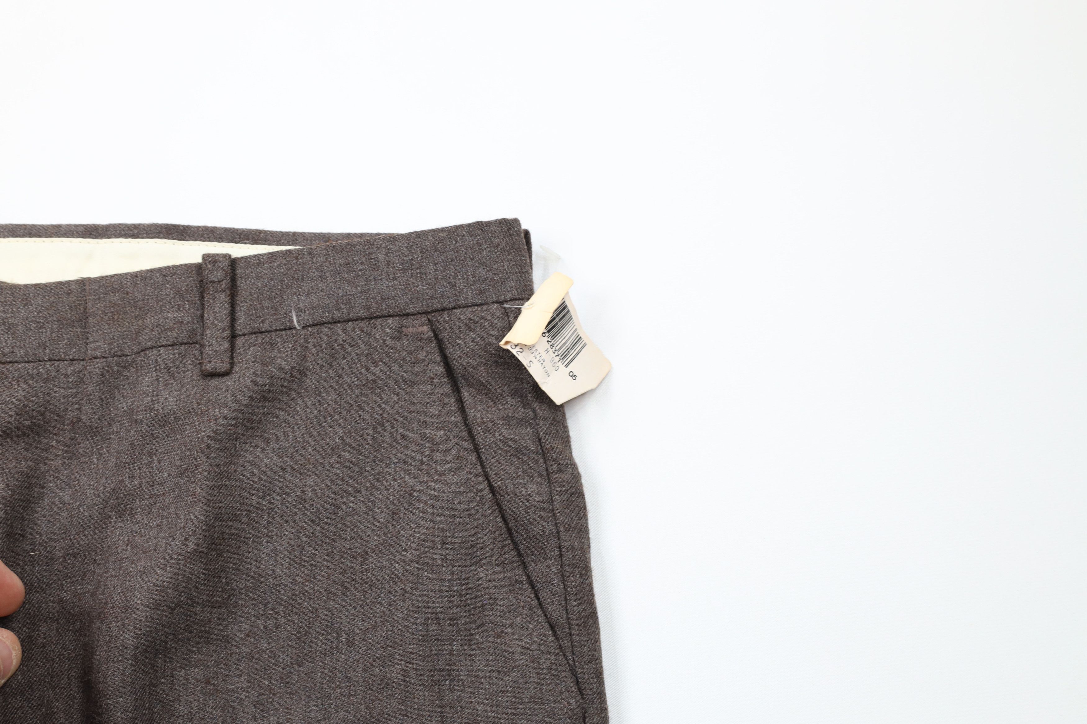 Deadstock Vintage 70s Streetwear Flared Chino Pants Brown