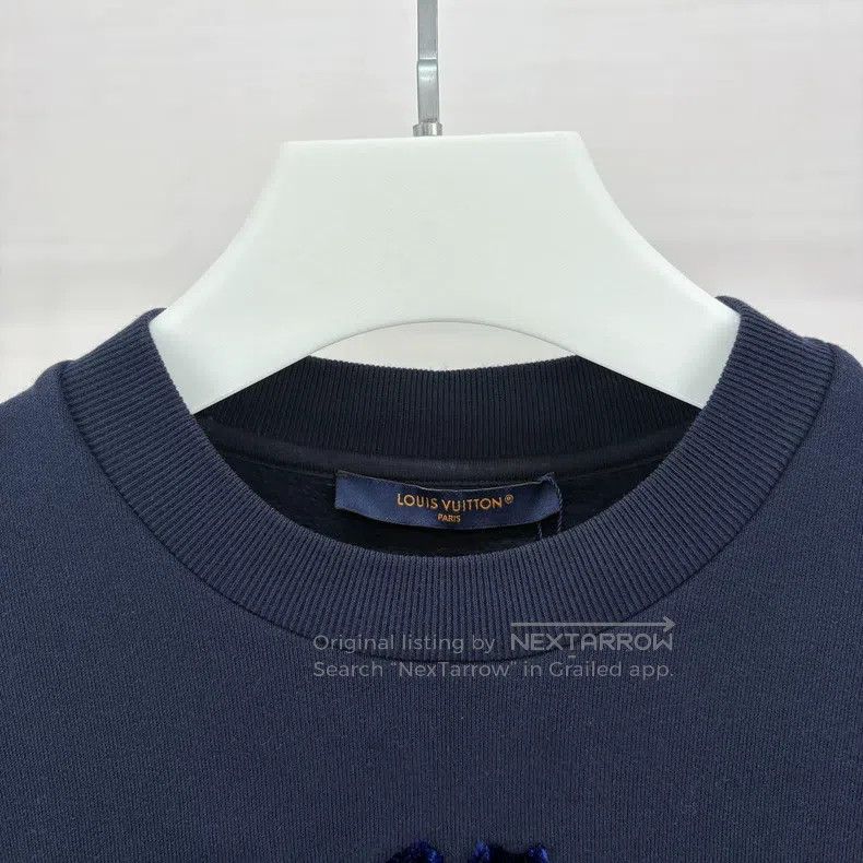 Louis Vuitton Louis Vuitton Flocked logo dark blue sweatshirt Size US S / EU 44-46 / 1 - 3 Thumbnail