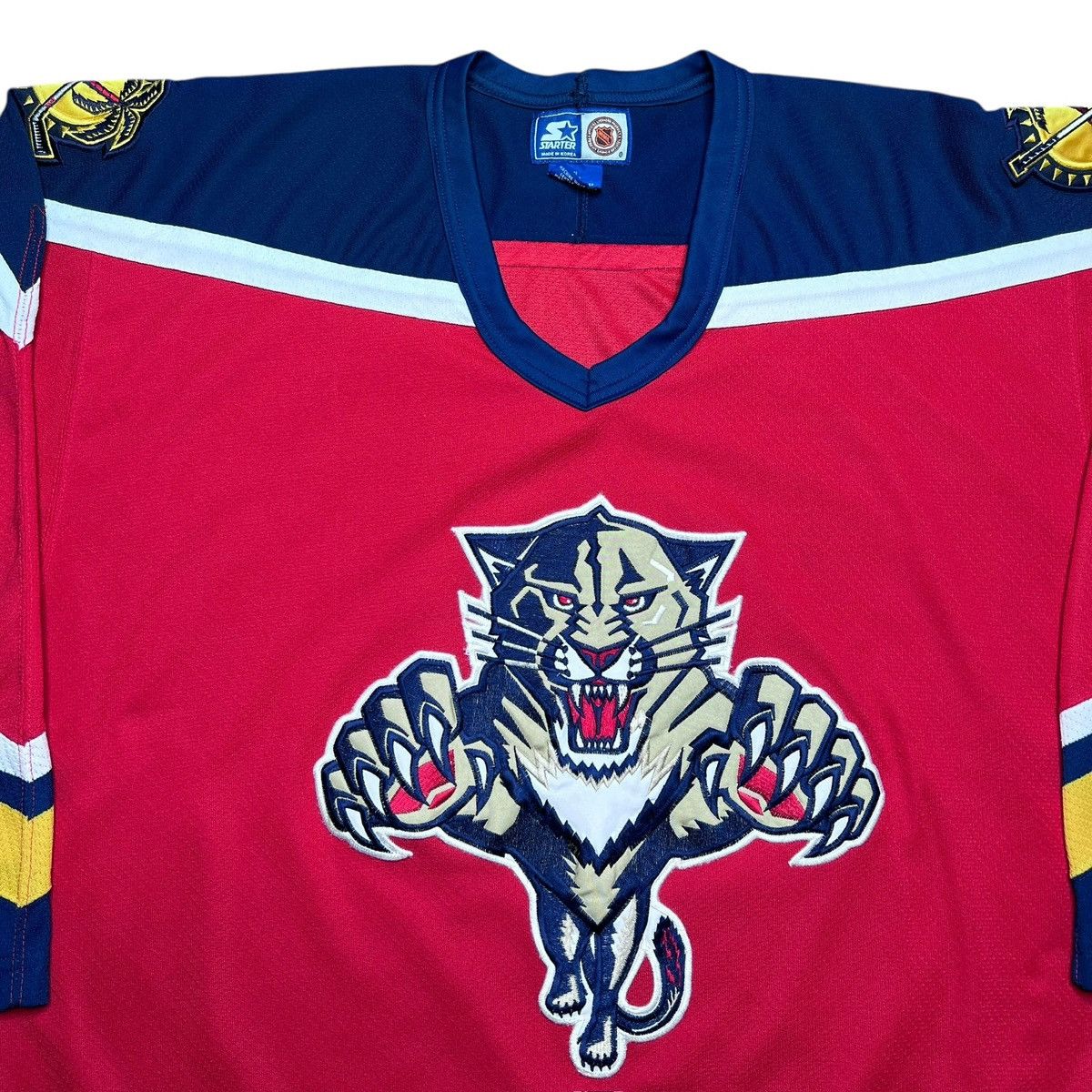 Starter Vintage 90s NHL Florida Panthers Starter Logo Hockey Jersey Size US XL / EU 56 / 4 - 19 Thumbnail