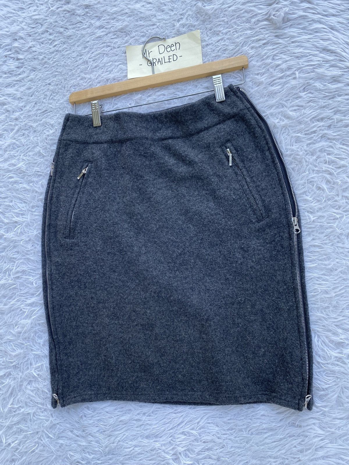 Issey Miyake Rare ZUCCA by Issey Miyake Wool Midi Skirt Size 29" - 4 Thumbnail