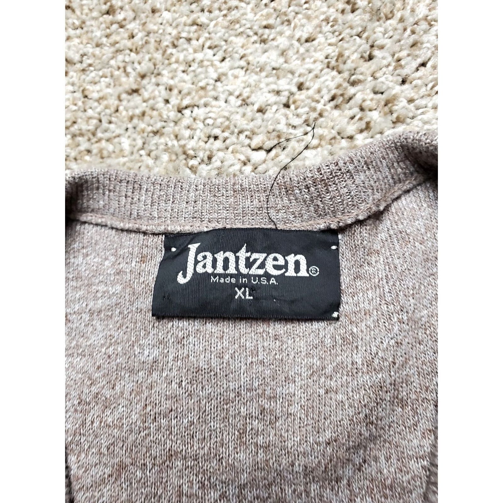 Jantzen VINTAGE Jantzen Knit Sweater XL Mens Brown Long Sleeve V-Neck USA Made Size US XL / EU 56 / 4 - 4 Thumbnail