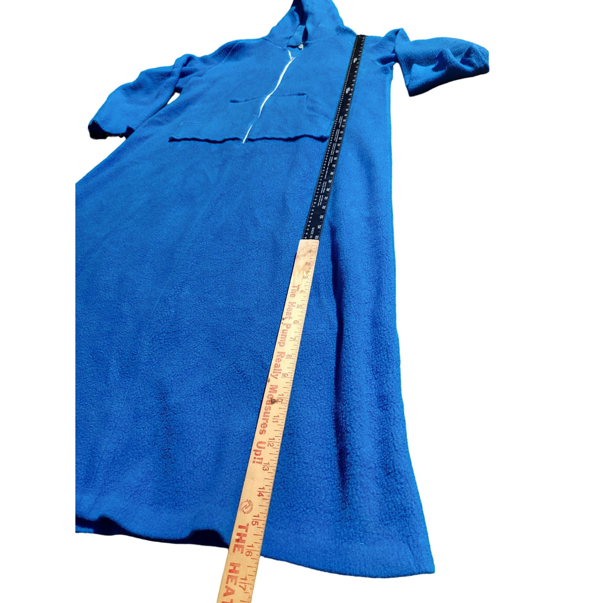 Sears Vintage Sears Roebuck Blue Fleece Robe Women Sz L Sleepwear Size ONE SIZE - 4 Thumbnail