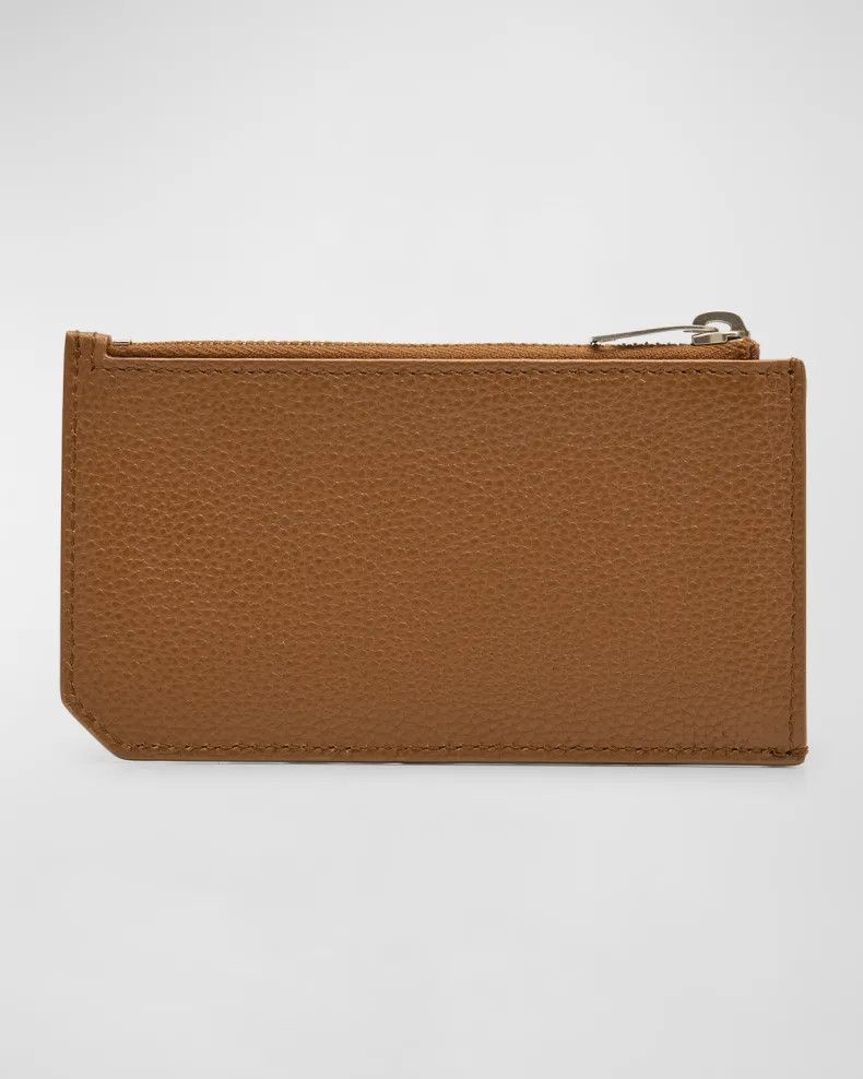 Saint Laurent Paris o1y0325 Size : OS / Logo Leather Cardholder in Brown Size ONE SIZE - 3 Thumbnail