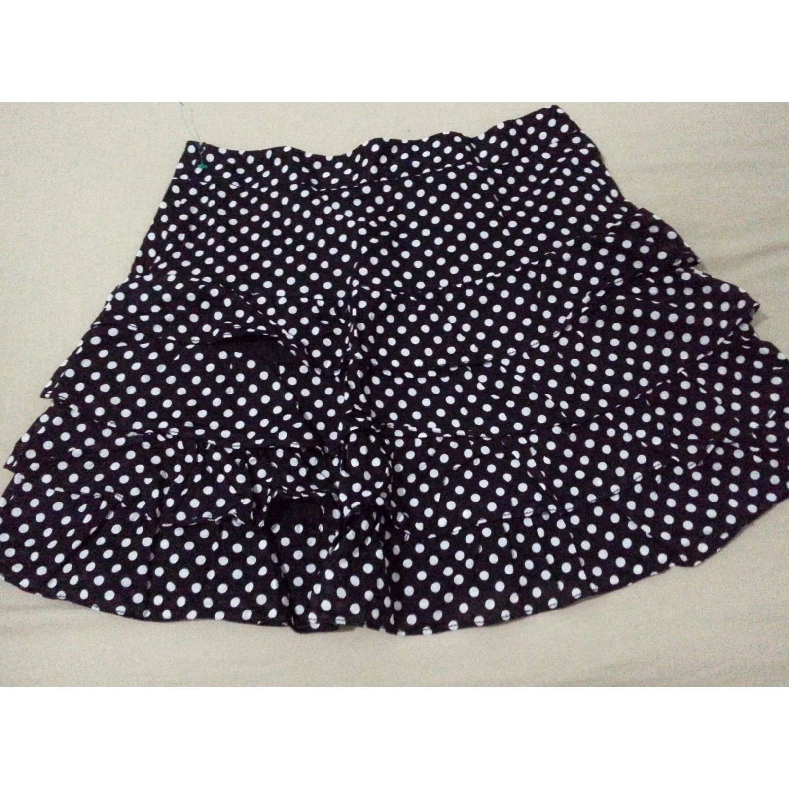 Ann Taylor Womens Ann Taylor Skirt 10 Black Midi Cotton Skirt Womens 10 Black Ann Taylor MIDI Skirt Size 32" / US 10 / IT 46 - 2 Thumbnail