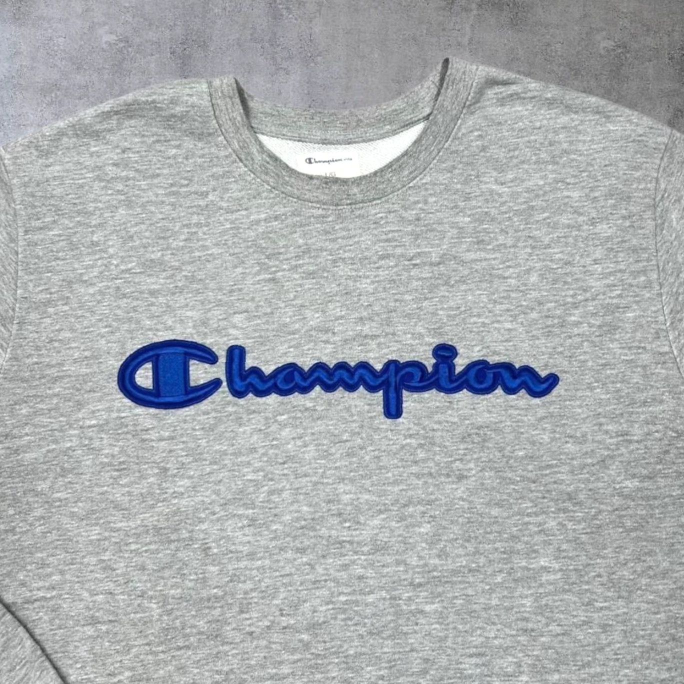 Champion Champion Elite Classic Embroidered Grey Sweatshirt Large Logo Spellout Men XL? Size US L / EU 52-54 / 3 - 3 Thumbnail