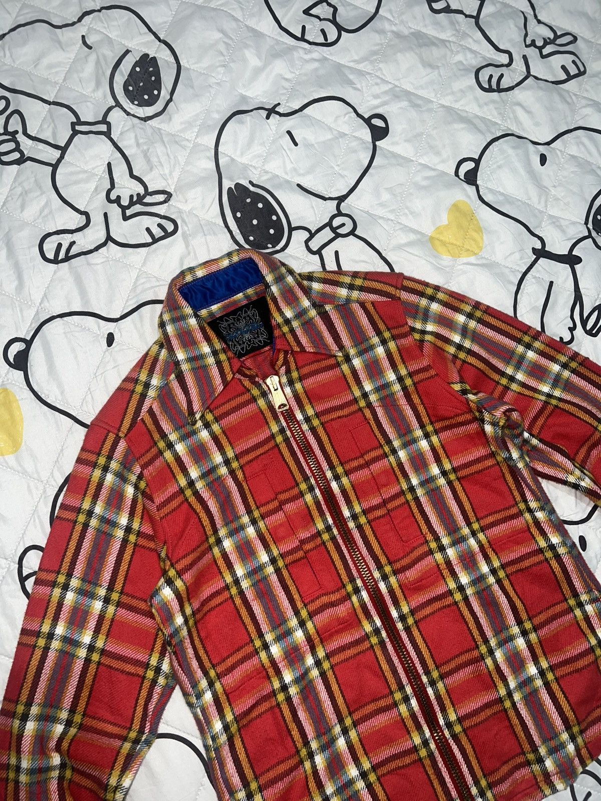 If Six Was Nine 2000s VelVetBlue - Vkeii Style Zip Plaid Flannel Shirt Size US M / EU 48-50 / 2 - 2 Thumbnail