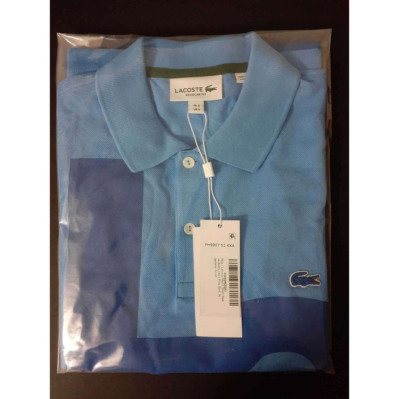 Lacoste Lacoste Men's Regular Contrast Lettering Petit Pique Polo S Size US S / EU 44-46 / 1 - 2 Thumbnail