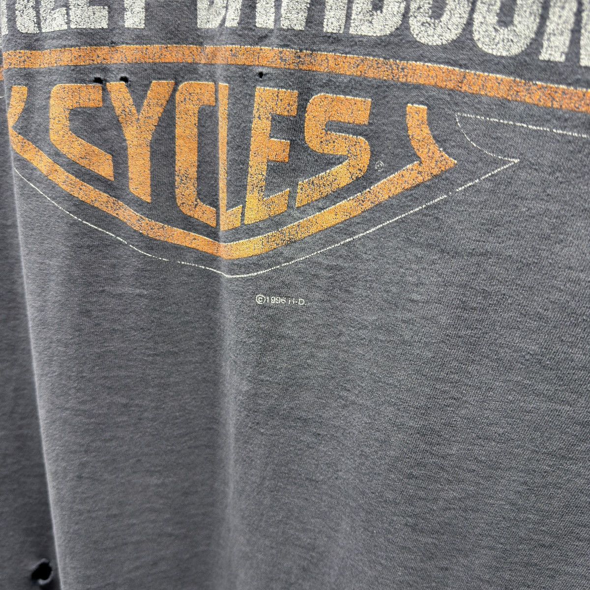 Harley Davidson Thrashed Faded Distressed Harley Shirt ERD Grunge WCC Band Size US XL / EU 56 / 4 - 10 Thumbnail