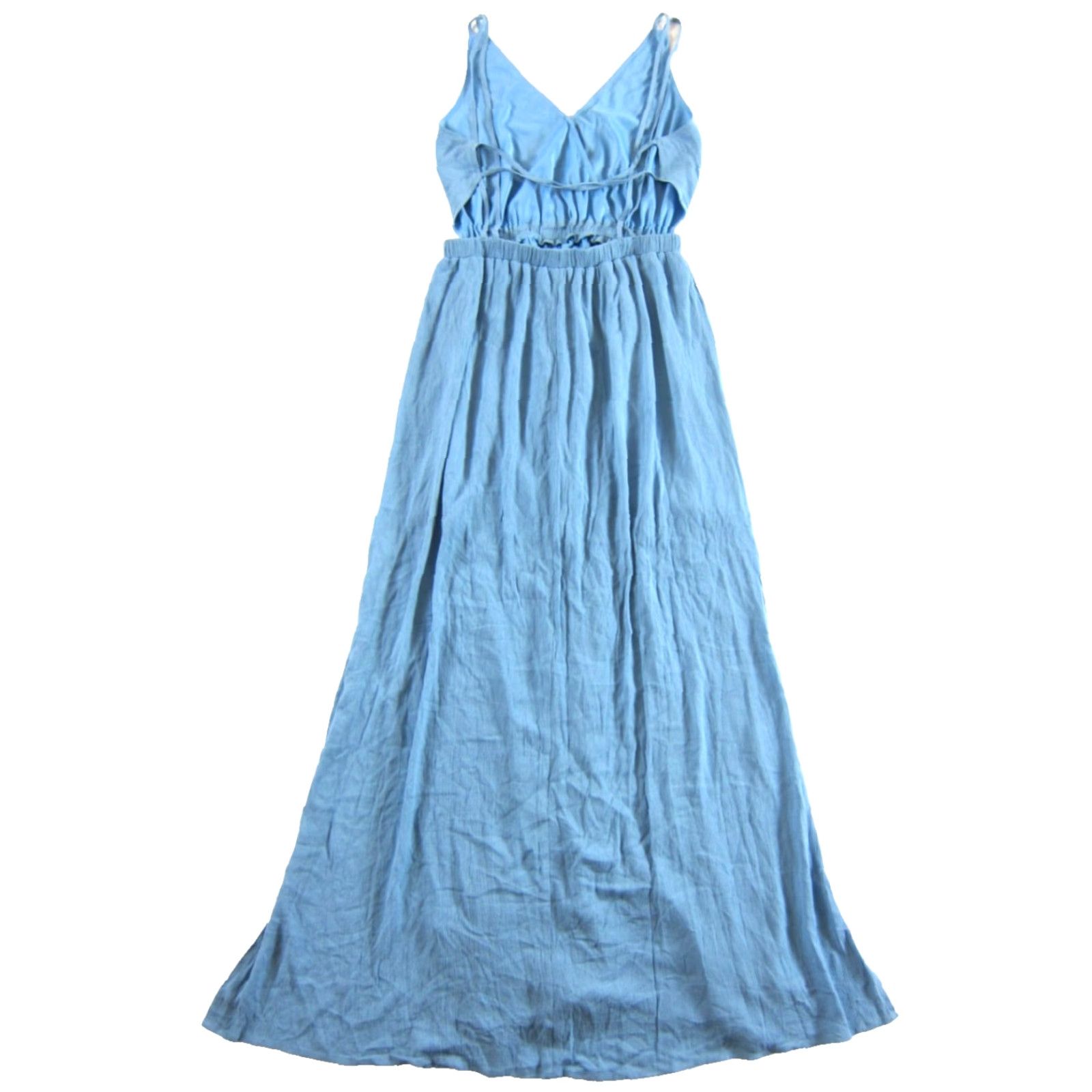 Lulus Lulus NWT Slate Blue Rayon Lost in Paradise Open Back Long Maxi Sun Dress Large Size L / US 10 / IT 46 - 5 Thumbnail