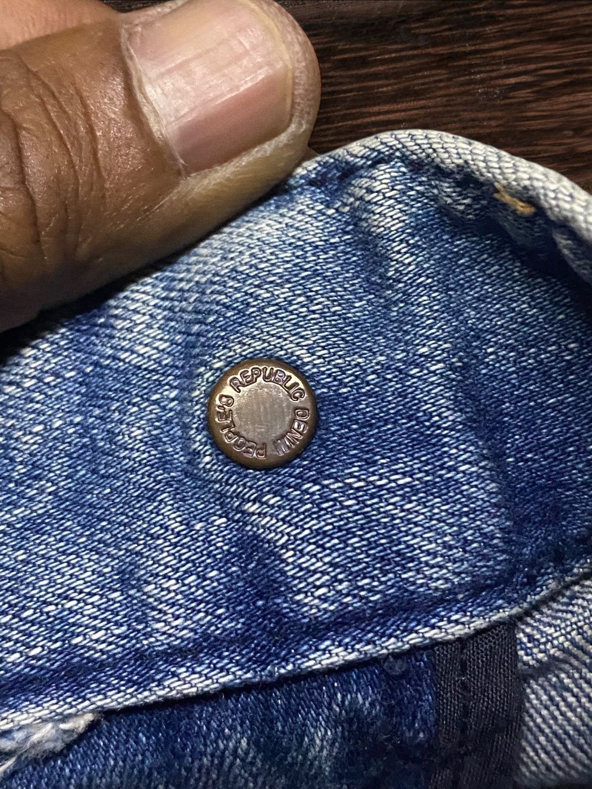 Other Peoples Republic Union Wash&Wash Distressed Denim Fade Jeans Size US 31 - 10 Thumbnail