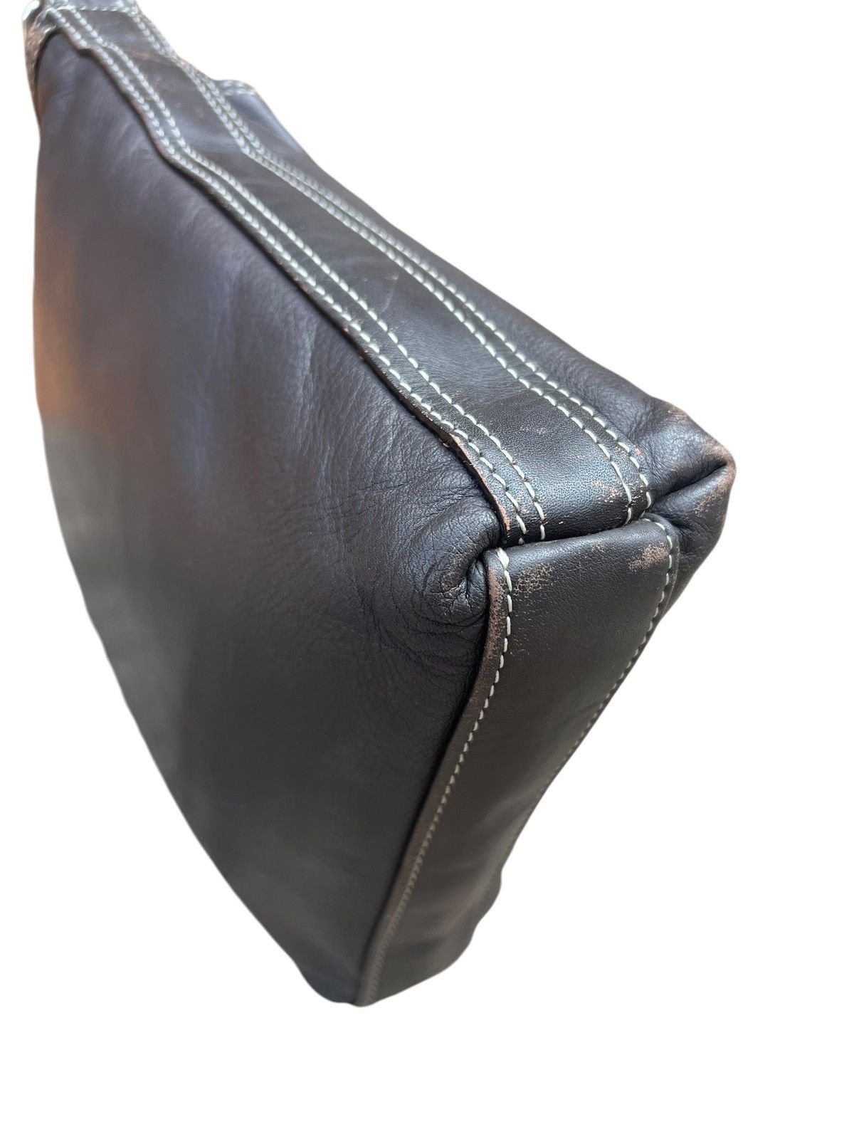 Leather Vintage Kitamura Japan Faded Patina Leather Sling Bag Size ONE SIZE - 18 Thumbnail