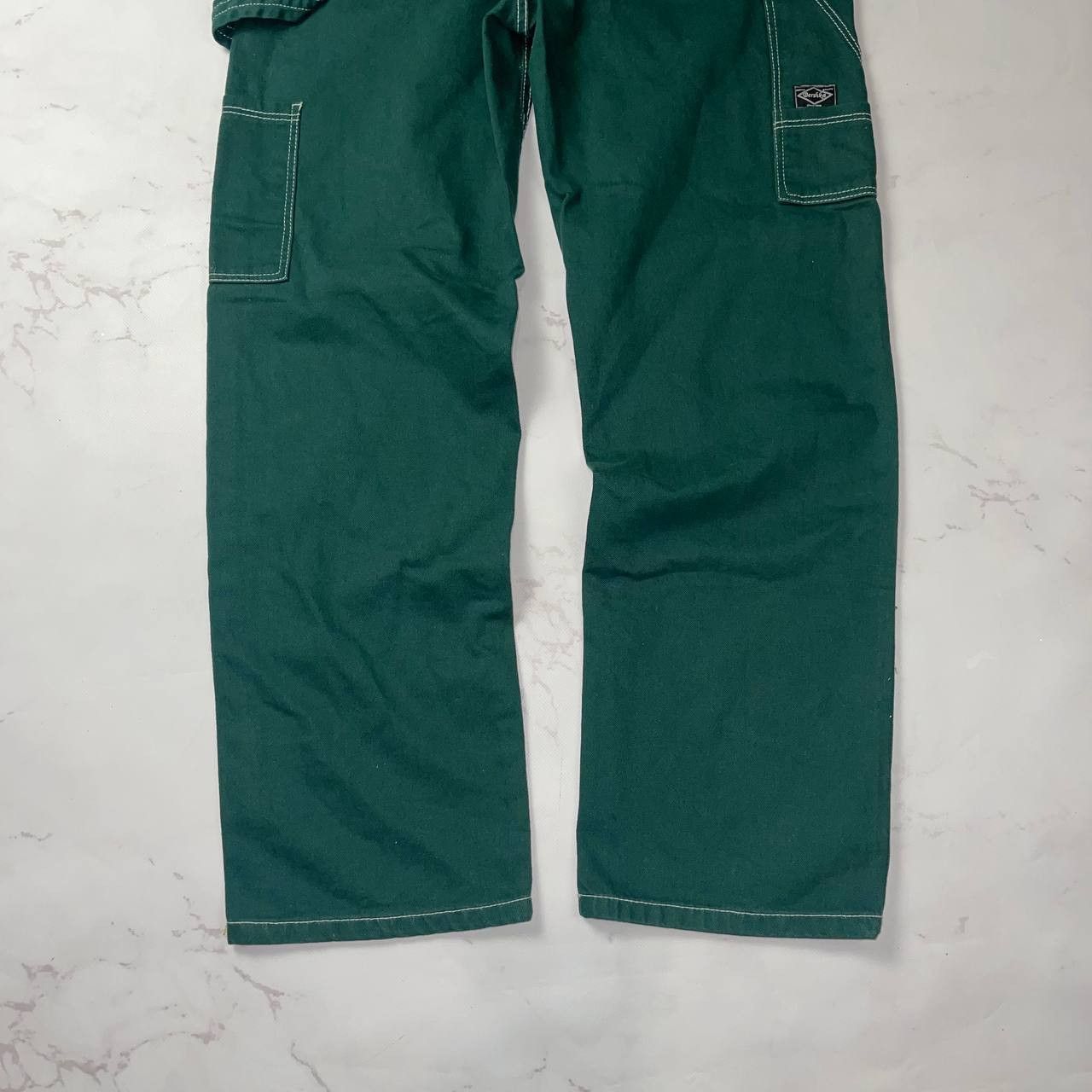 Vintage Bershka straight dark green cargo jeans Work style Carhartt Size US 40 / EU 56 - 13 Thumbnail
