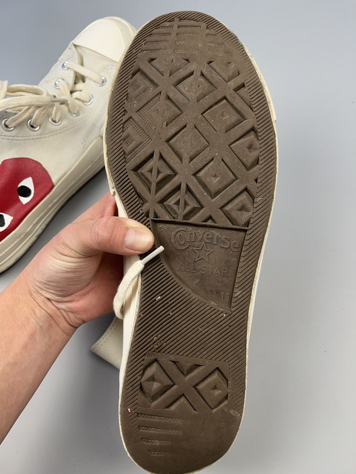 Comme des Garcons × Comme des Garcons PLAY × Converse Comme des Garçons PLAY x Converse High Steel Shoes CDG Size US 11 / EU 44 - 21 Thumbnail