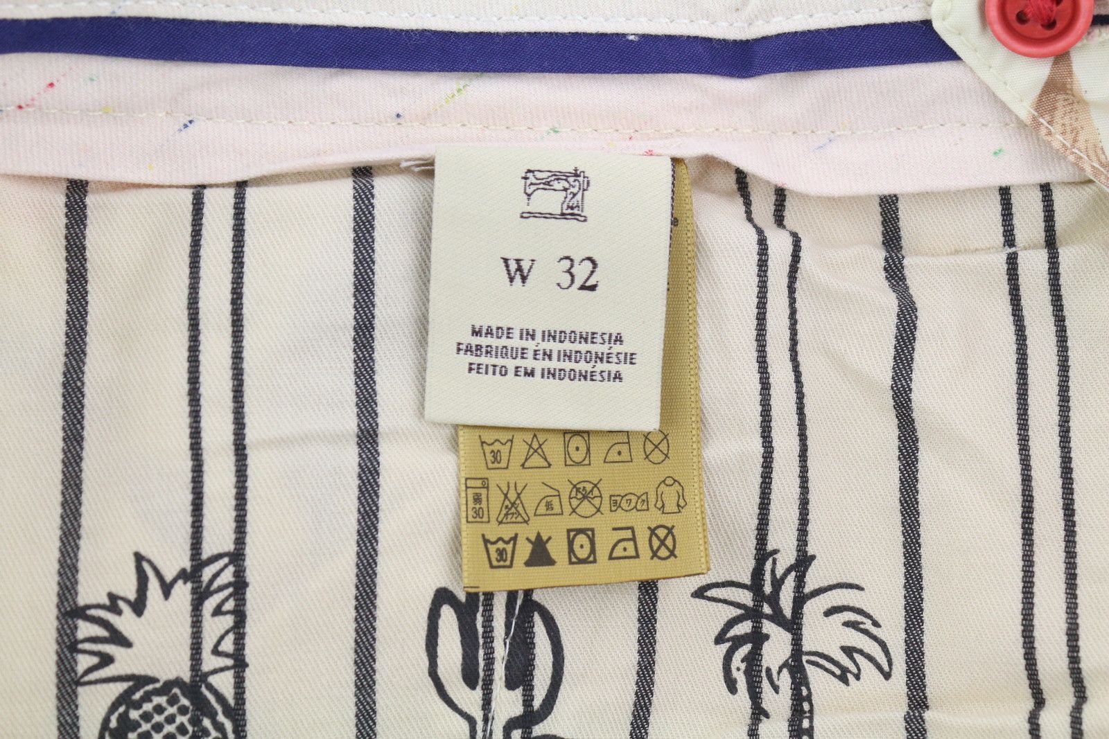 Scotch & Soda W32 Chino Colourful Leaf Pattern Pockets Logo 84175 Size US 32 / EU 48 - 9 Thumbnail
