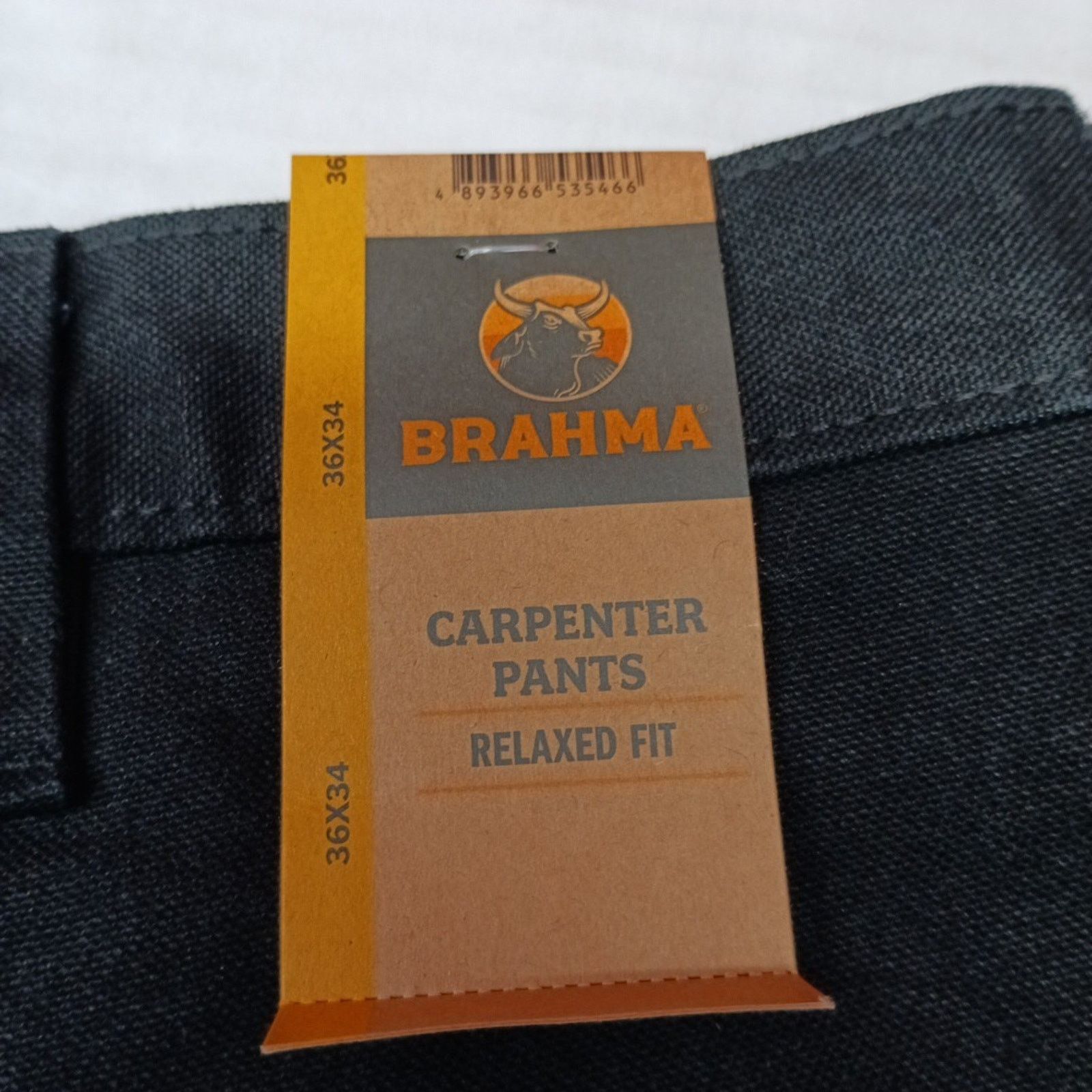 Other Brahma Work Carpenter Pants Men's Size 36x34 Black Relaxed Size US 36 / EU 52 - 2 Thumbnail
