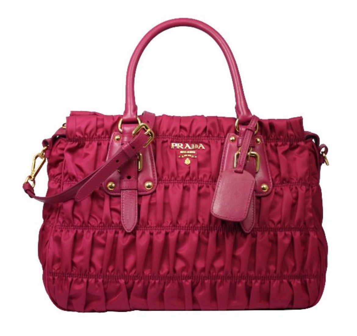 Authentic PRADA Tessuto Gaufre Bag Pink