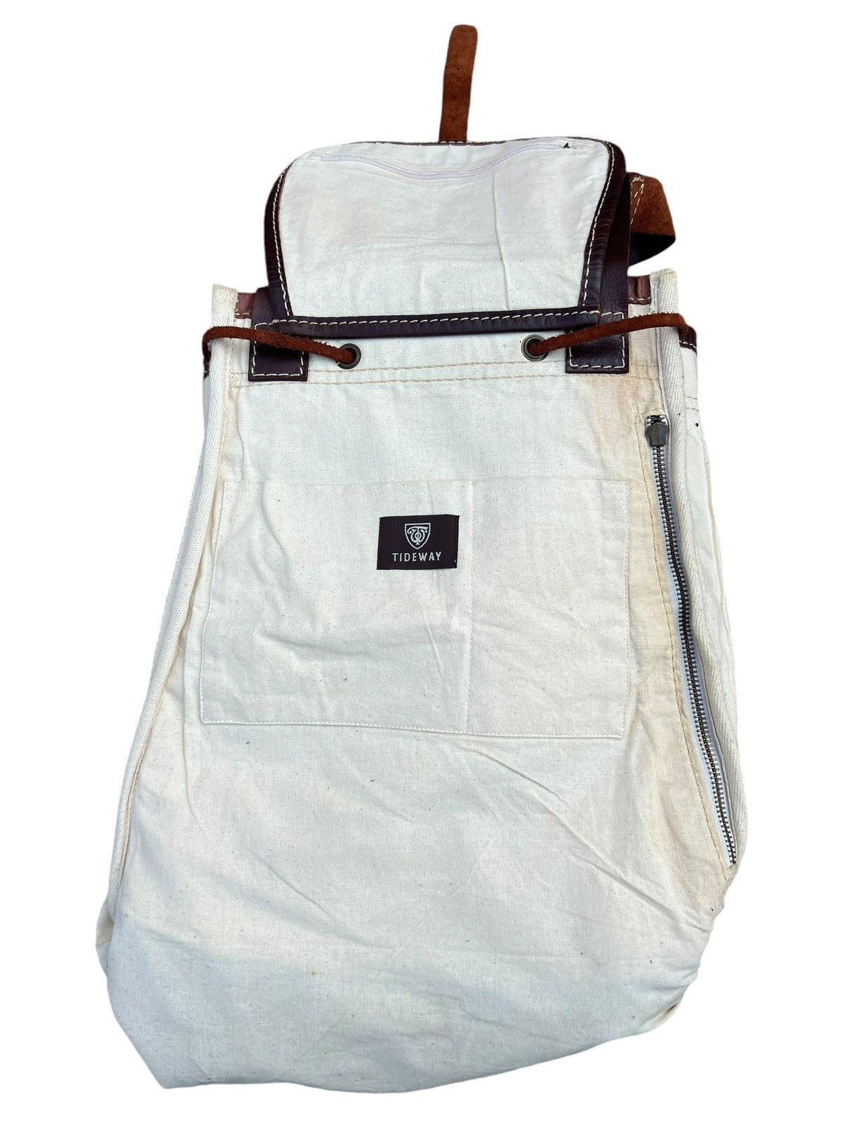 Leather Tideway Japan Muddy Stains Canvas Leather Hybrid Backpack Size ONE SIZE - 20 Thumbnail