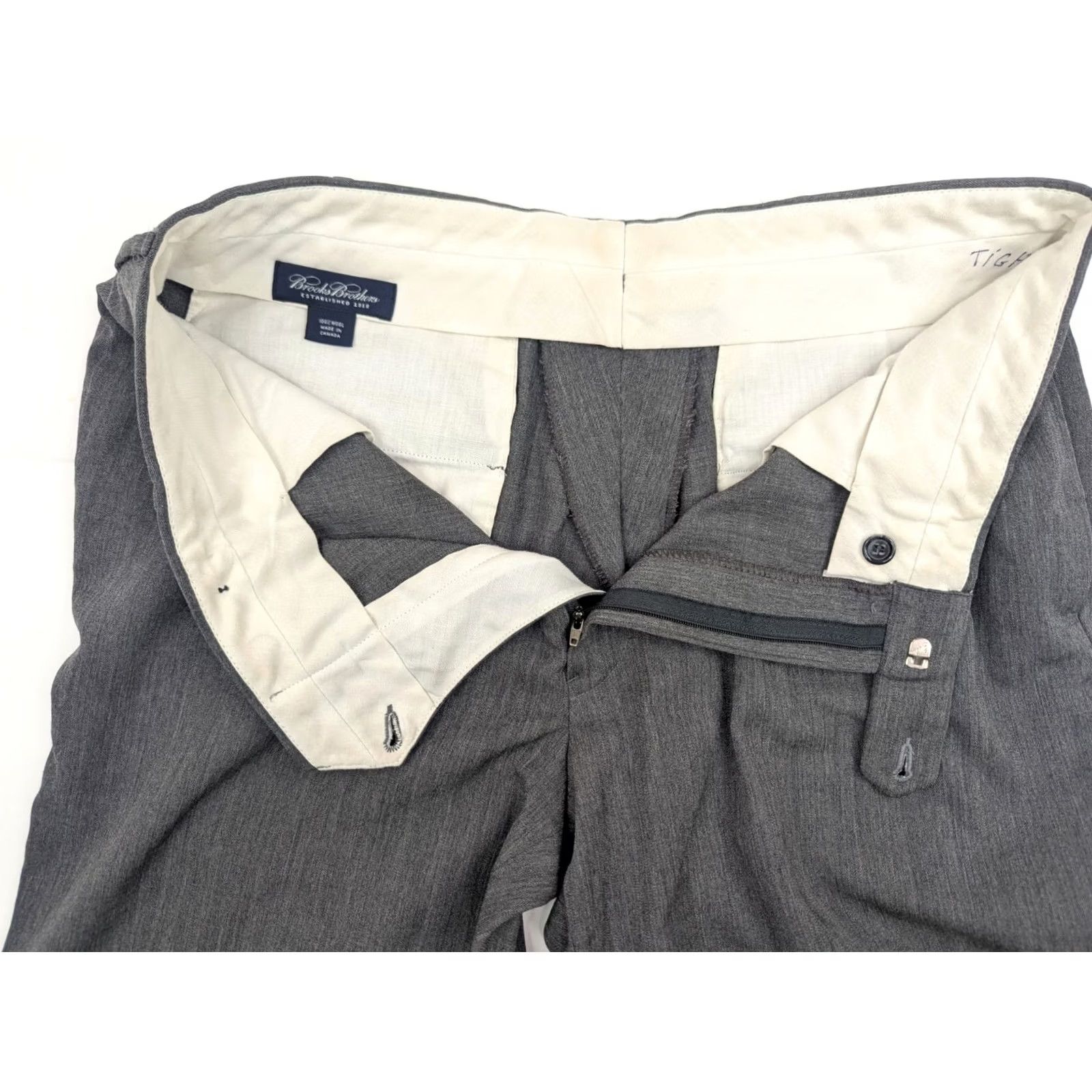 Brooks Brothers VINTAGE Brooks Brothers Dress Pants 35x29 Wool Gray Pleated Men Regular Straight Pants Size US 35 - 7 Thumbnail