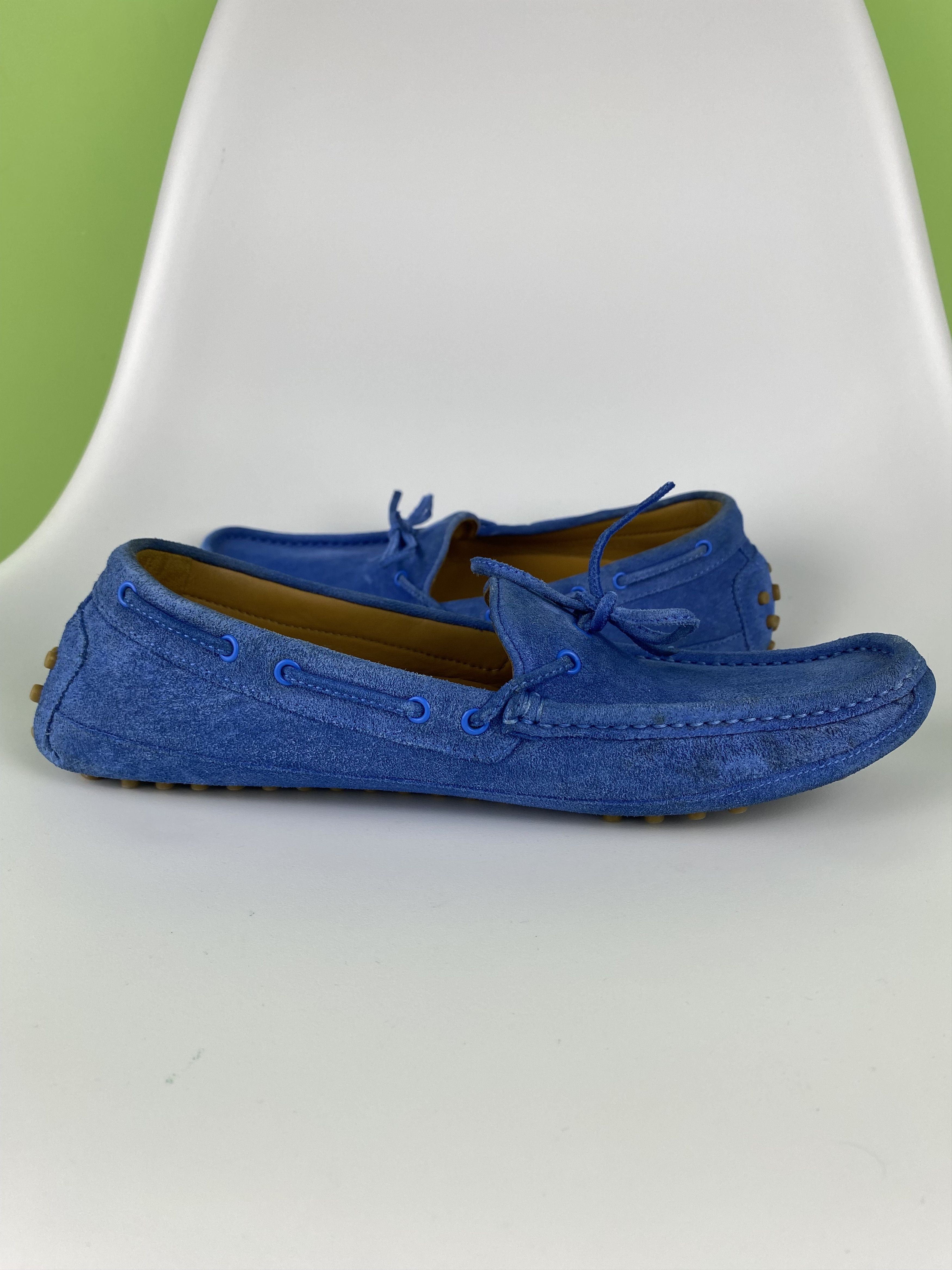 Gucci GUCCI Blue Suede Bow Kid's Loafers Made in Italy size women Size US 8 / IT 38 - 13 Thumbnail