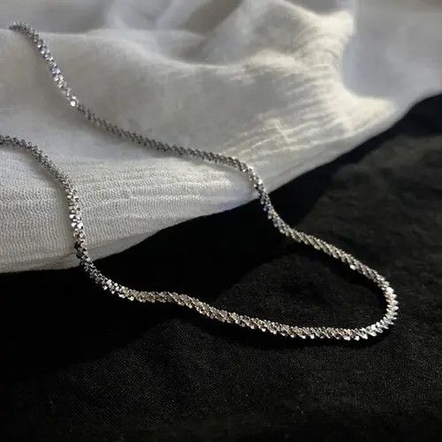 Other Silver Shiny Collarbone Chain Necklace Size ONE SIZE - 2 Thumbnail