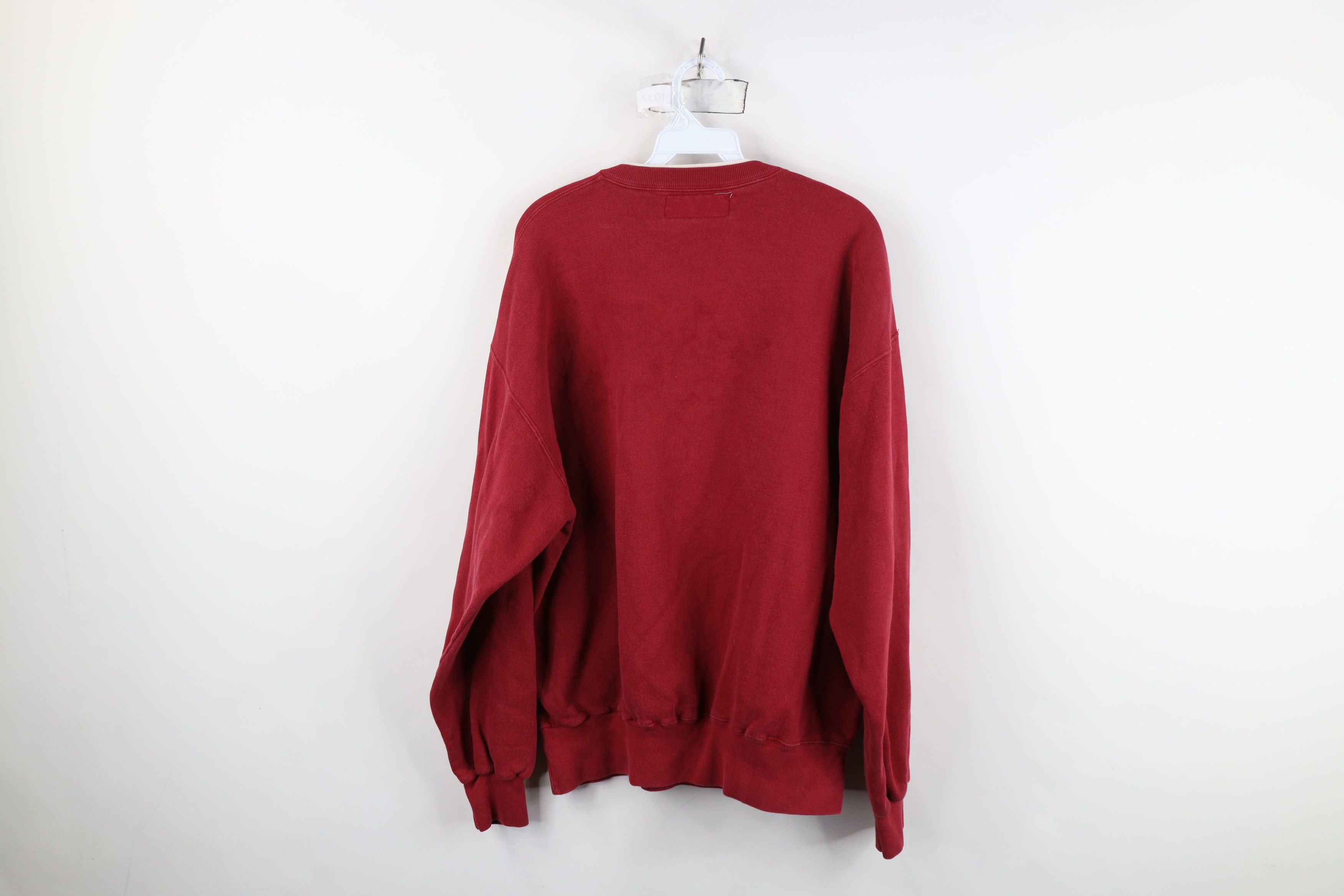 Russell Athletic Vintage 90s Russell Athletic Blank Henley Sweatshirt Red USA Size US L / EU 52-54 / 3 - 12 Thumbnail