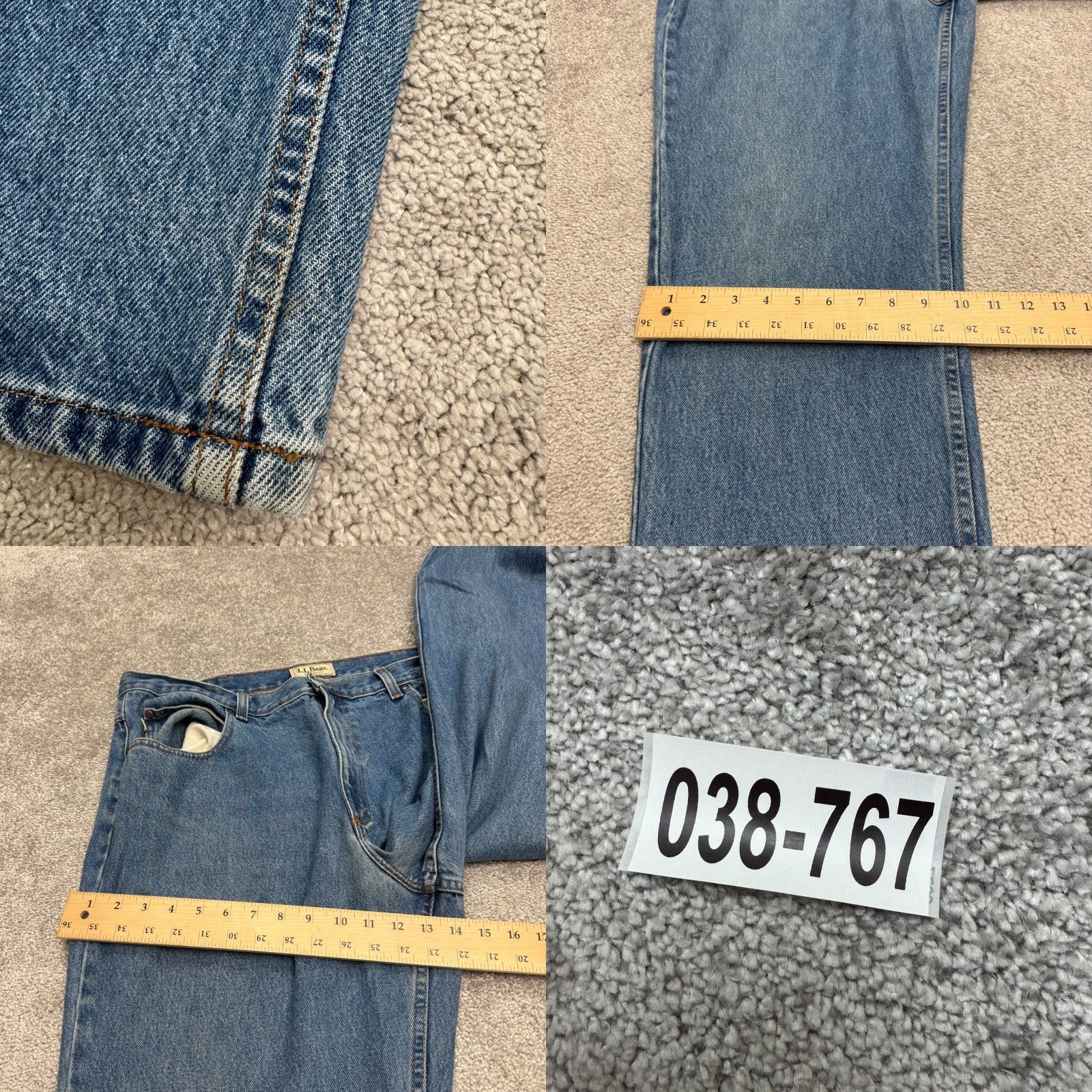 Vintage L.L. Bean Jeans Mens 40x32 Blue Denim Classic Straight 100% Cotton Casual Size US 40 / EU 56 - 10 Thumbnail