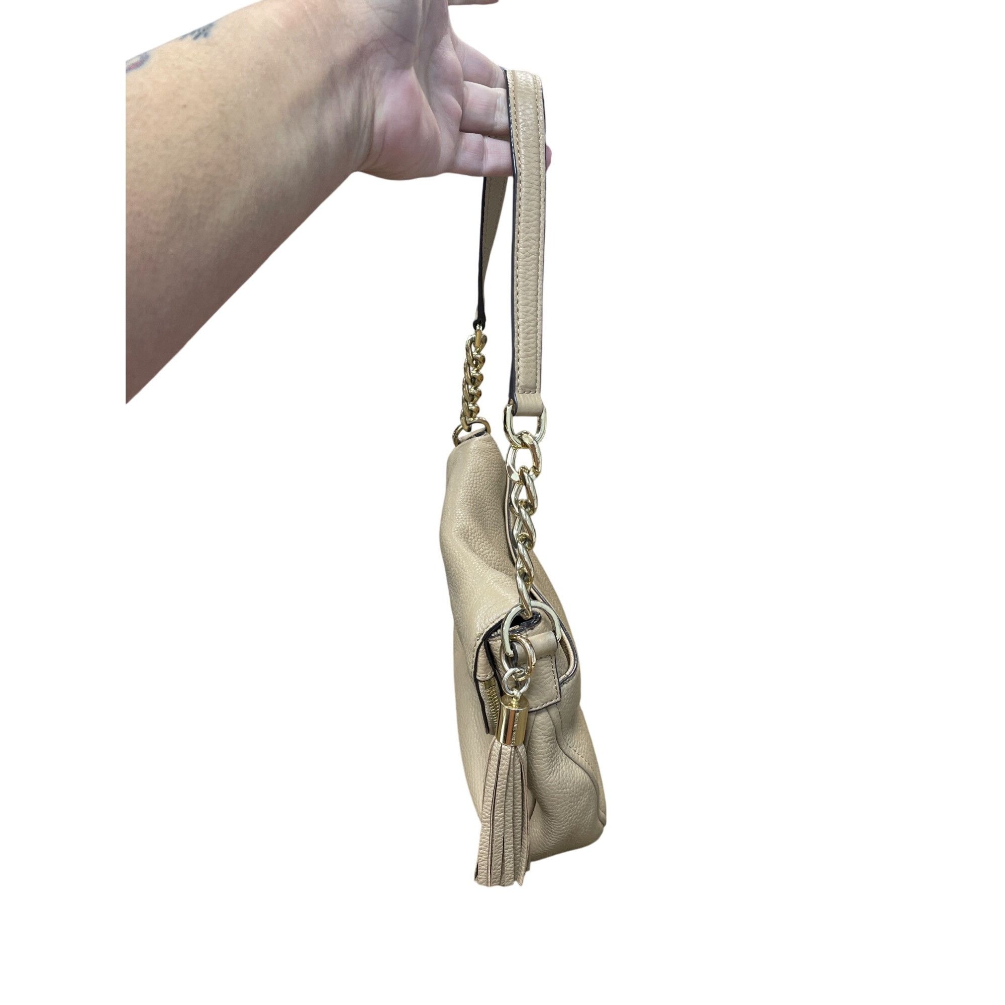 Michael Kors Michael Kors Bedford Flap wms beige leather pebbled shoulder Size ONE SIZE - 5 Thumbnail