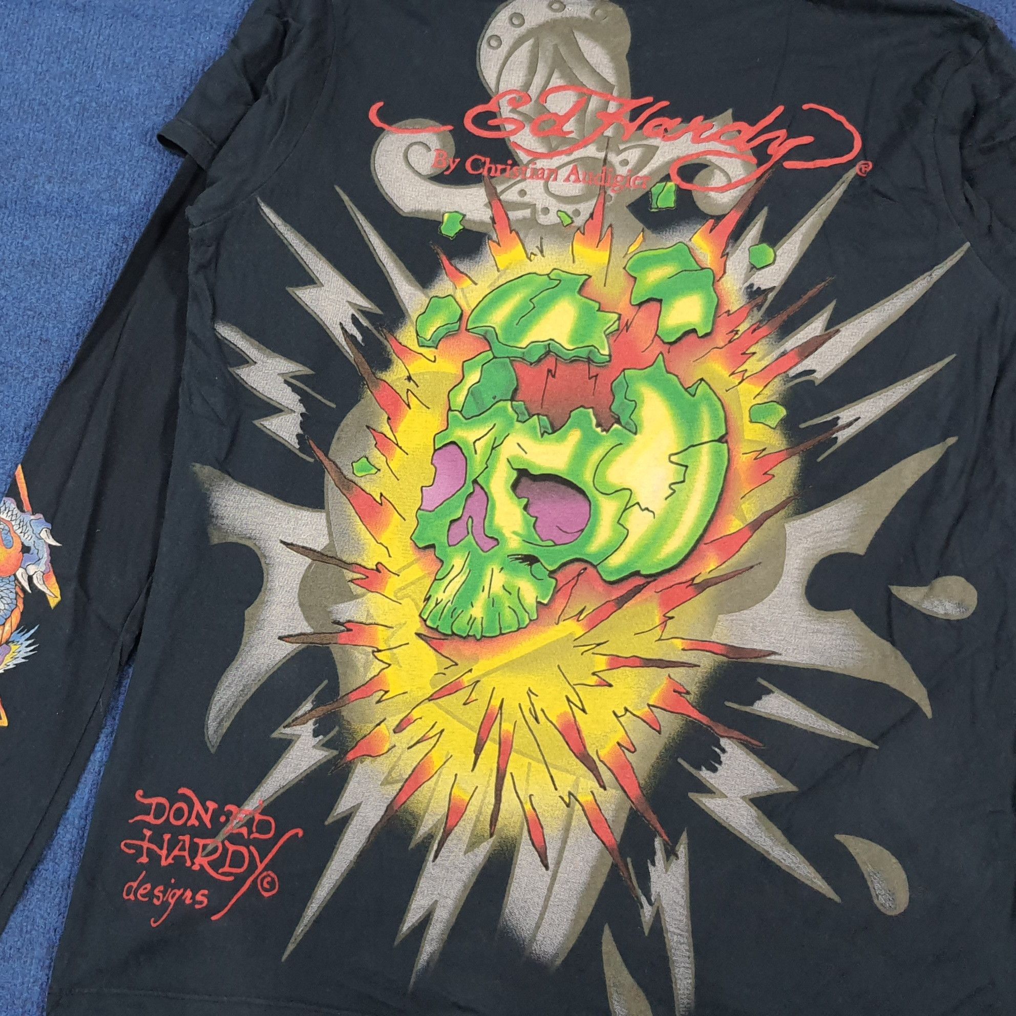 Ed Hardy Vintage Ed Hardy Shirt Christian Audigier Graphic C285N67 Size US L / EU 52-54 / 3 - 4 Thumbnail