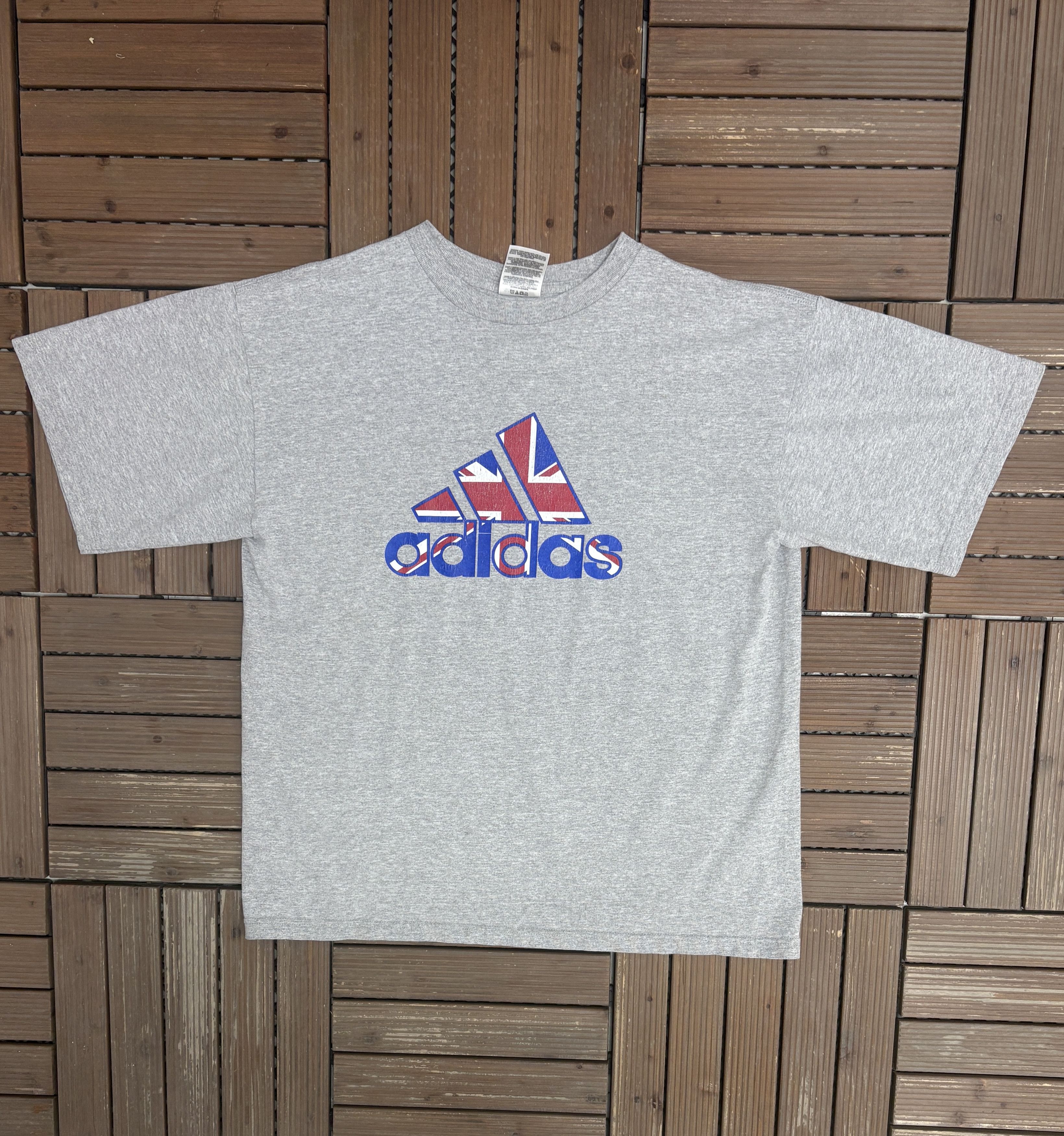 Adidas Adidas Union Jack Vintage Grey T-Shirt Tee Size US L / EU 52-54 / 3 - 1 Thumbnail