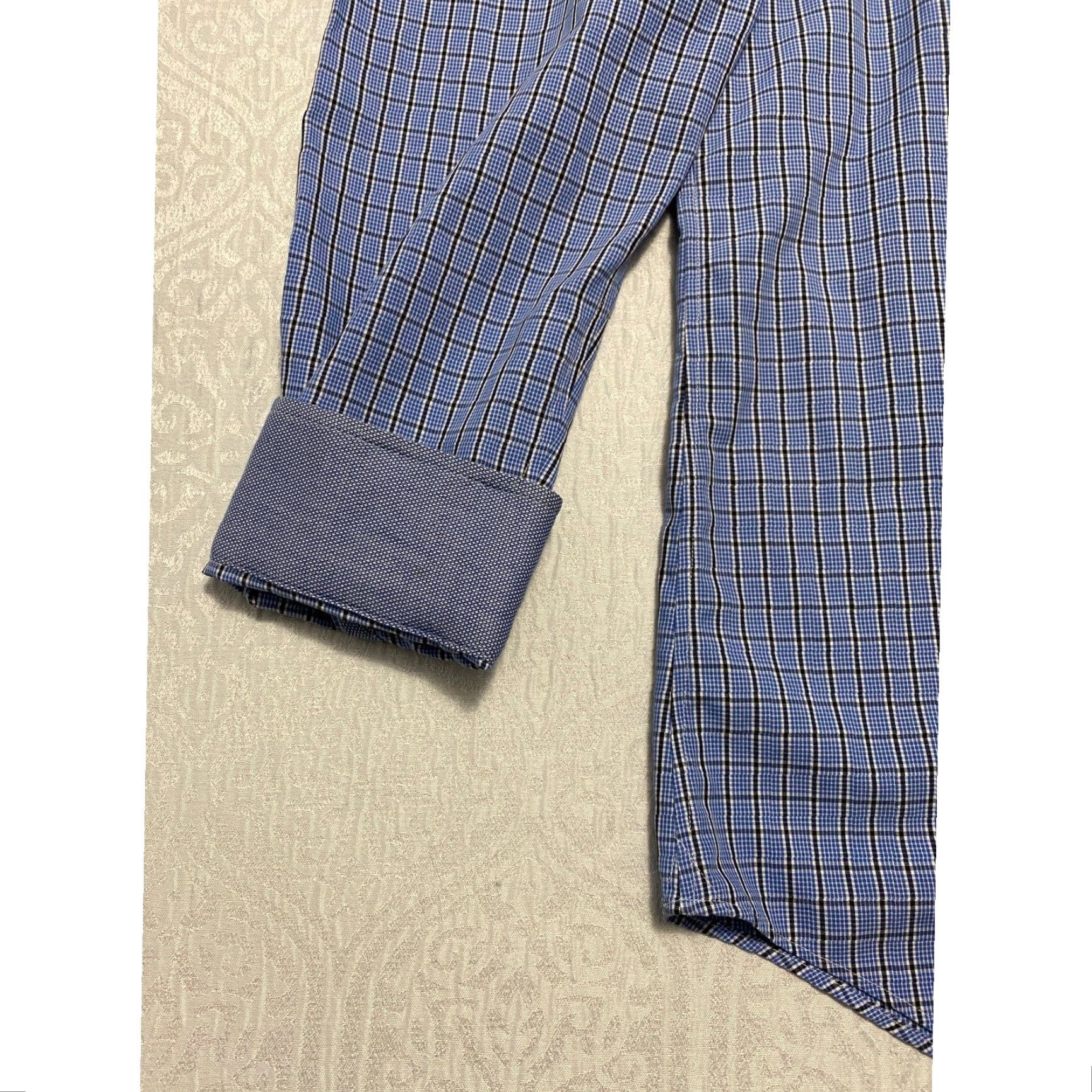 Banana Republic Banana Republic Shirt Dress Shirt Men L Blue Check Button-Down Slim Fit Casual, Business Size US L / EU 52-54 / 3 - 3 Thumbnail