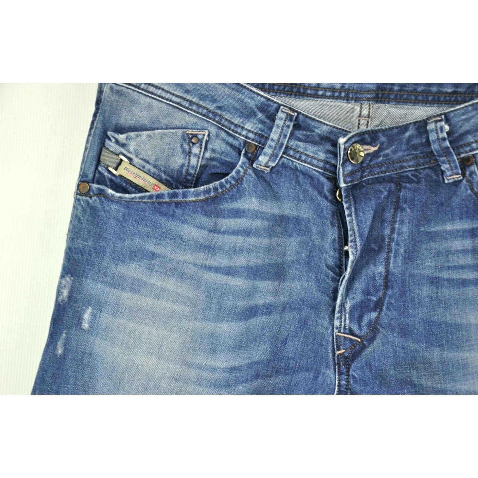 Diesel Diesel Darron 0886Q Regular Slim-Tapered Jeans Blue Mens W32/L34 Size US 32 / EU 48 - 6 Thumbnail