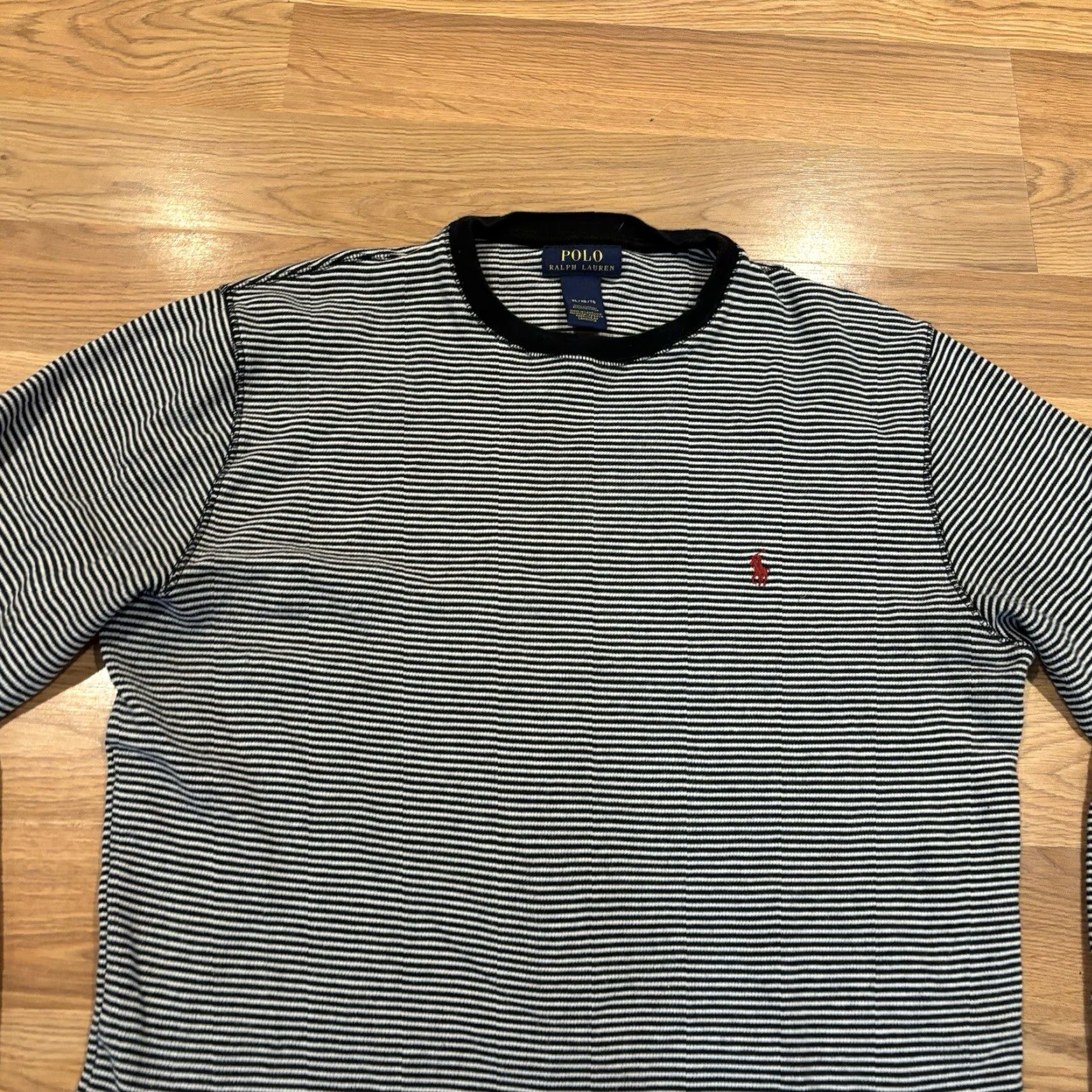 Polo Ralph Lauren Polo Ralph Lauren Thermal Shirt Black White Long Sleeve Waffle Knit Men’s XL Shirt Size US XL / EU 56 / 4 - 6 Thumbnail