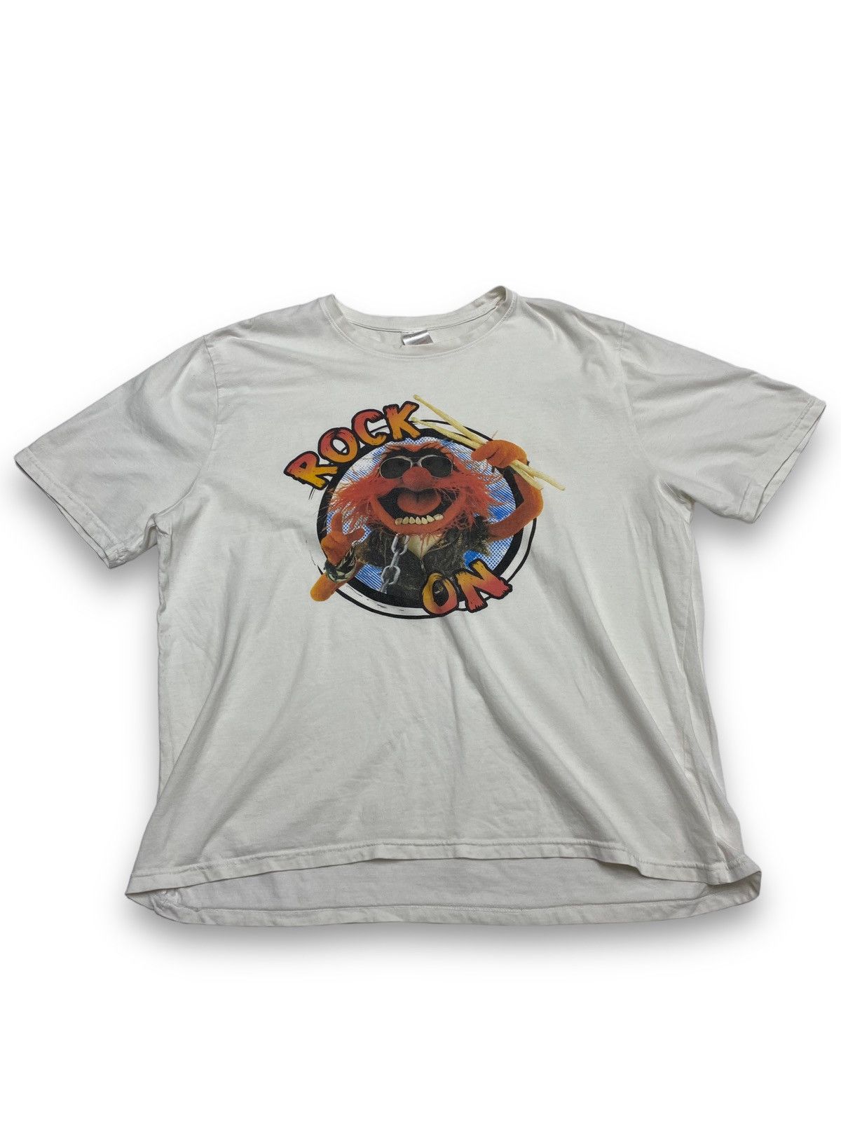 Vintage Vintage ROCK ON MUPPET White T Shirt Big Logo M Size US XL / EU 56 / 4 - 1 Thumbnail