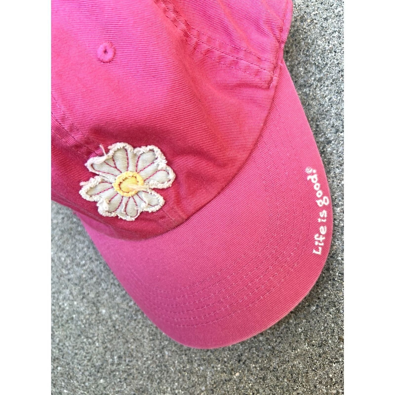 Life is Good LIFE IS GOOD Floral Flower Baseball Hat Women's One Size Adjustable Cap Pink Size ONE SIZE - 3 Thumbnail