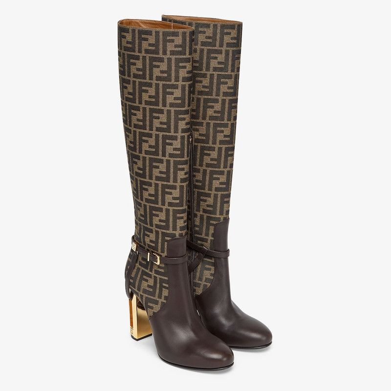 Fendi o1s1wg110226 Delfina Boots in Brown Size US 11 / IT 41 - 4 Thumbnail