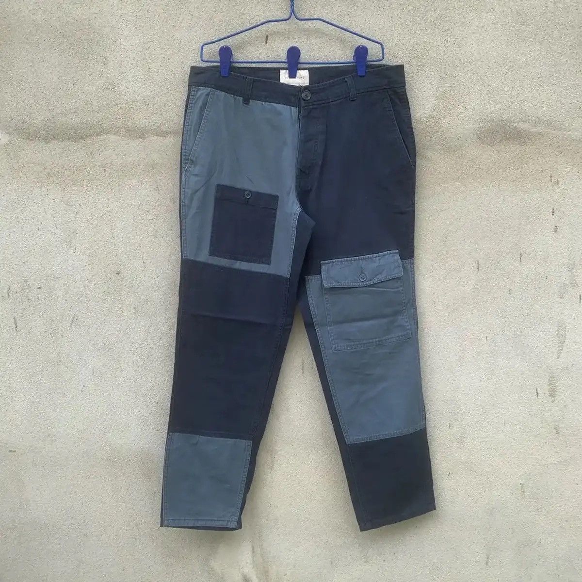 Beauty Beast JAPANESE PATCHWORK CUSTOM SUNSTONE TROUSERS HERRINGBONE PANT Size US 35 - 1 Thumbnail