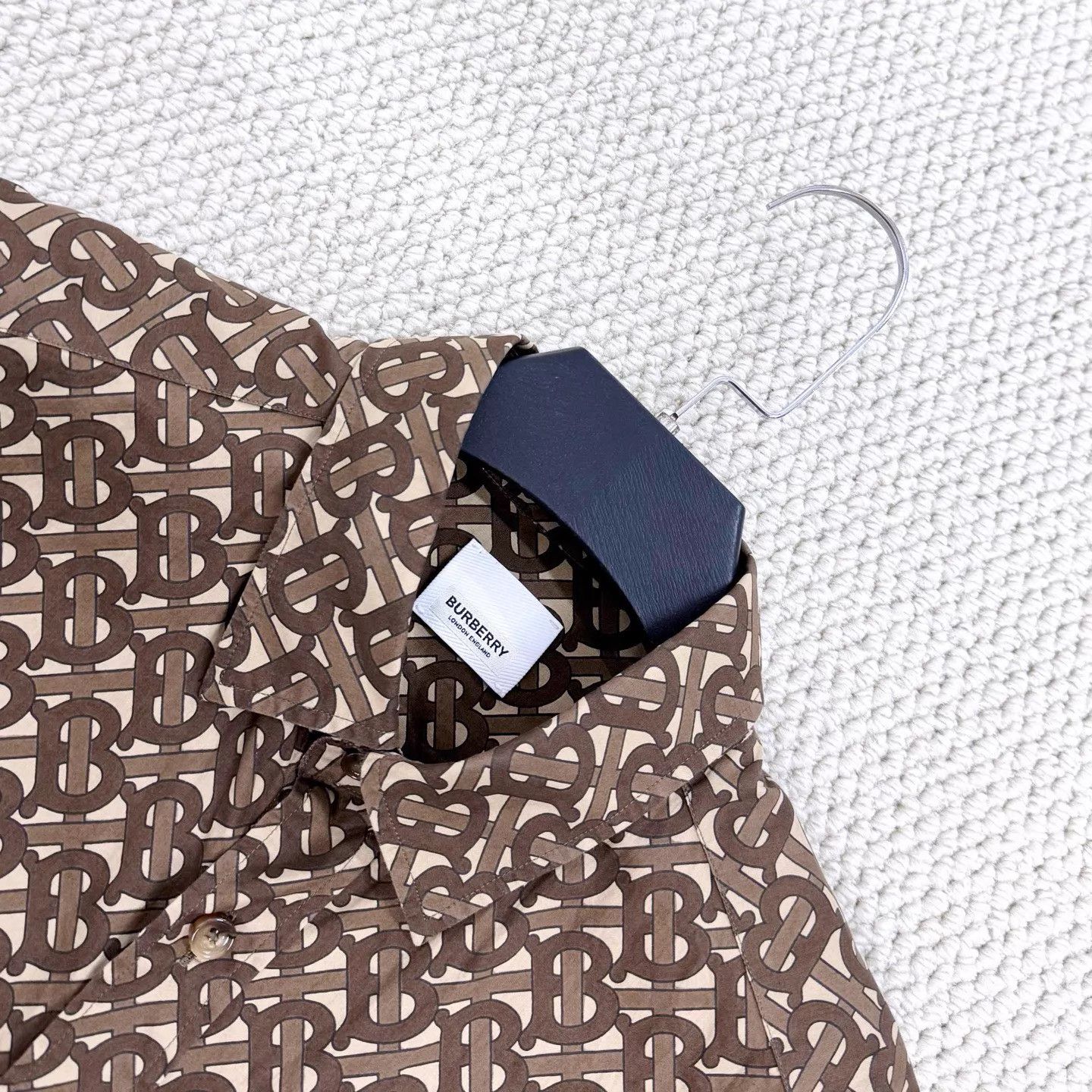 Burberry Burberry Brown TB Monogram Striped Shirt Jacket L Size US L / EU 52-54 / 3 - 3 Thumbnail