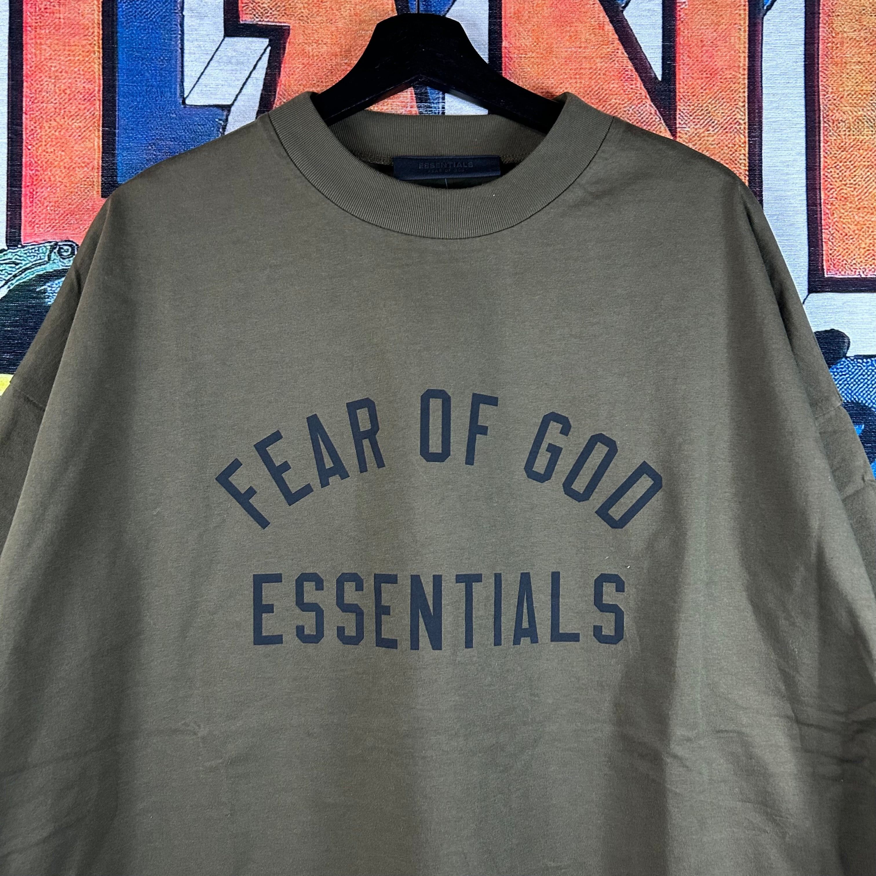 Essentials × Fear of God Fear Of God Essentials Olive Jersey Crewneck Tee Size M Size US M / EU 48-50 / 2 - 5 Thumbnail