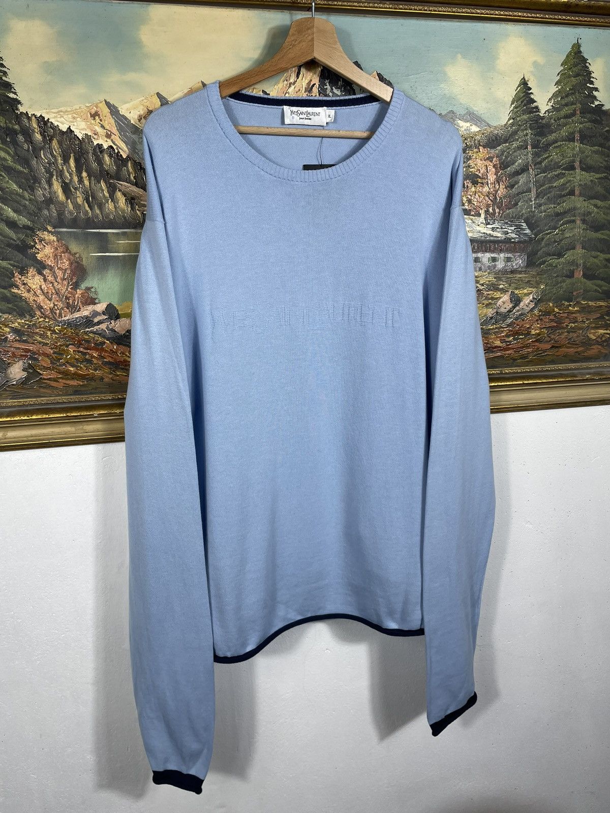Vintage × Yves Saint Laurent YSL 00s Retro Jumper Pull Knitwear Luxury High End Designer Size US XL / EU 56 / 4 - 4 Thumbnail