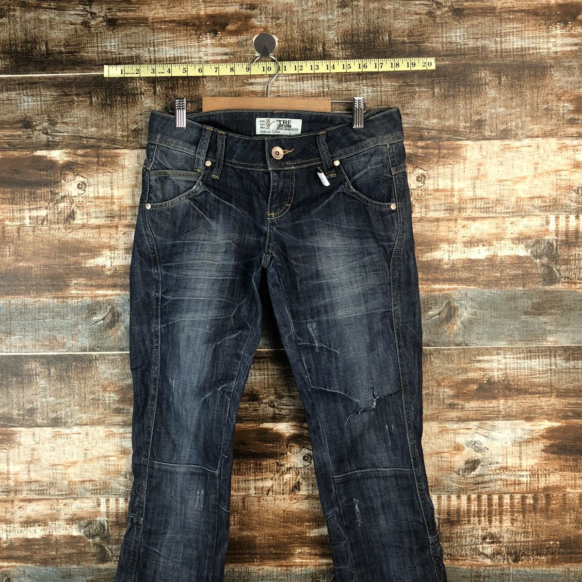 Japanese Brand TRF Denim Distressed Denim Pants #A2113 Size 28" / US 6 / IT 42 - 2 Thumbnail