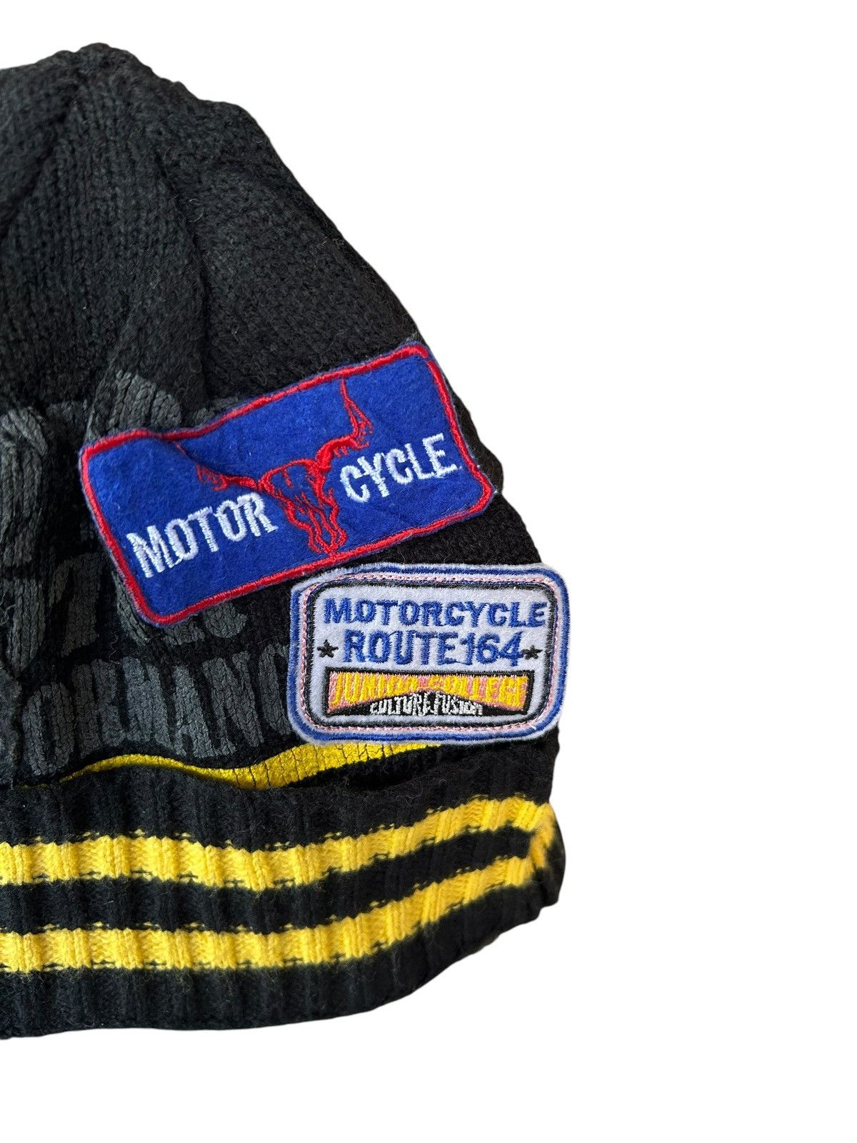 Japanese Brand × Kapital × Vintage Skull Motorcycle Japanese Style Beanie Hats Size ONE SIZE - 8 Thumbnail