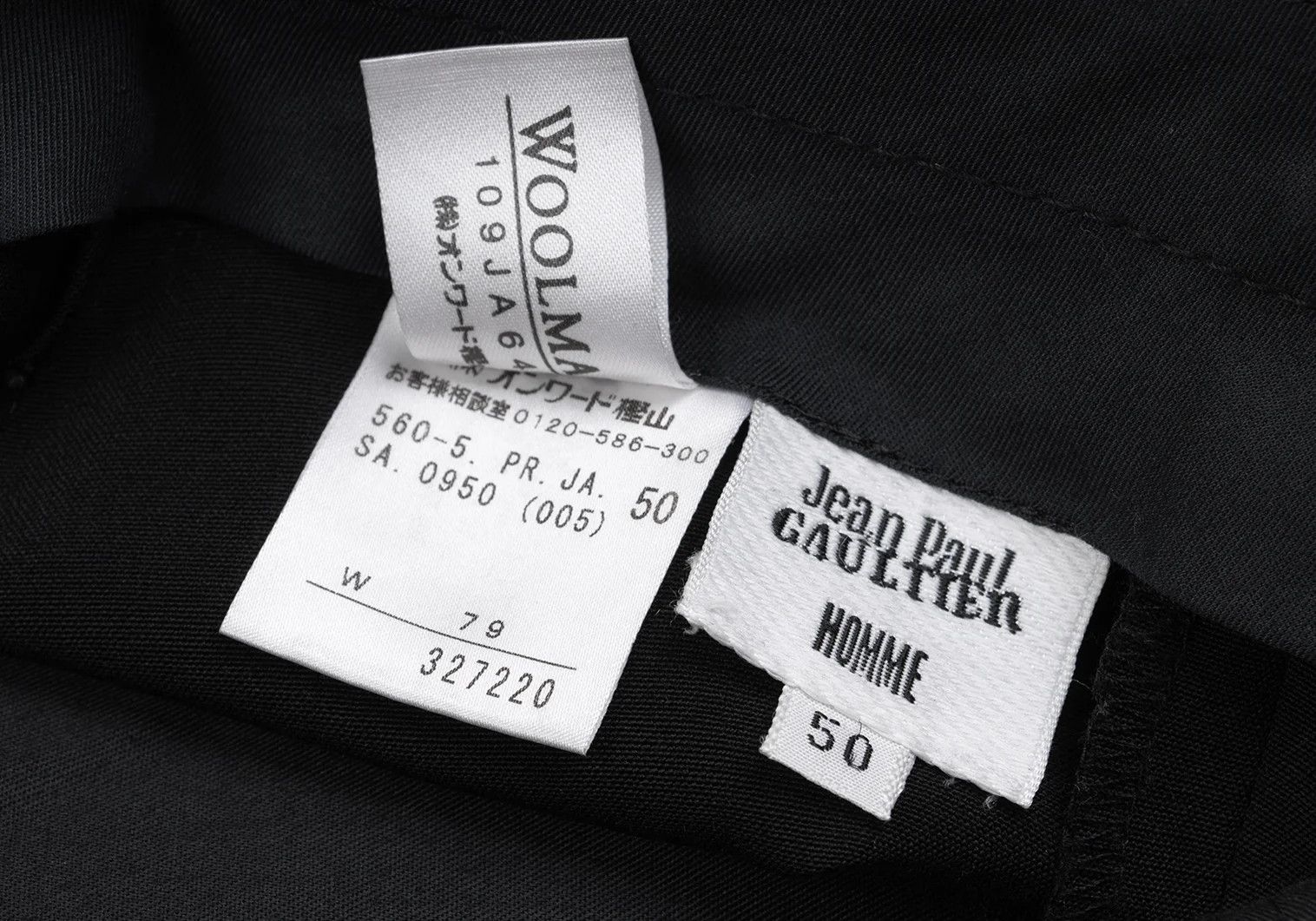 Jean Paul Gaultier Wool Center Press Straight Pants in Black Size 50 Size US 34 / EU 50 - 11 Thumbnail