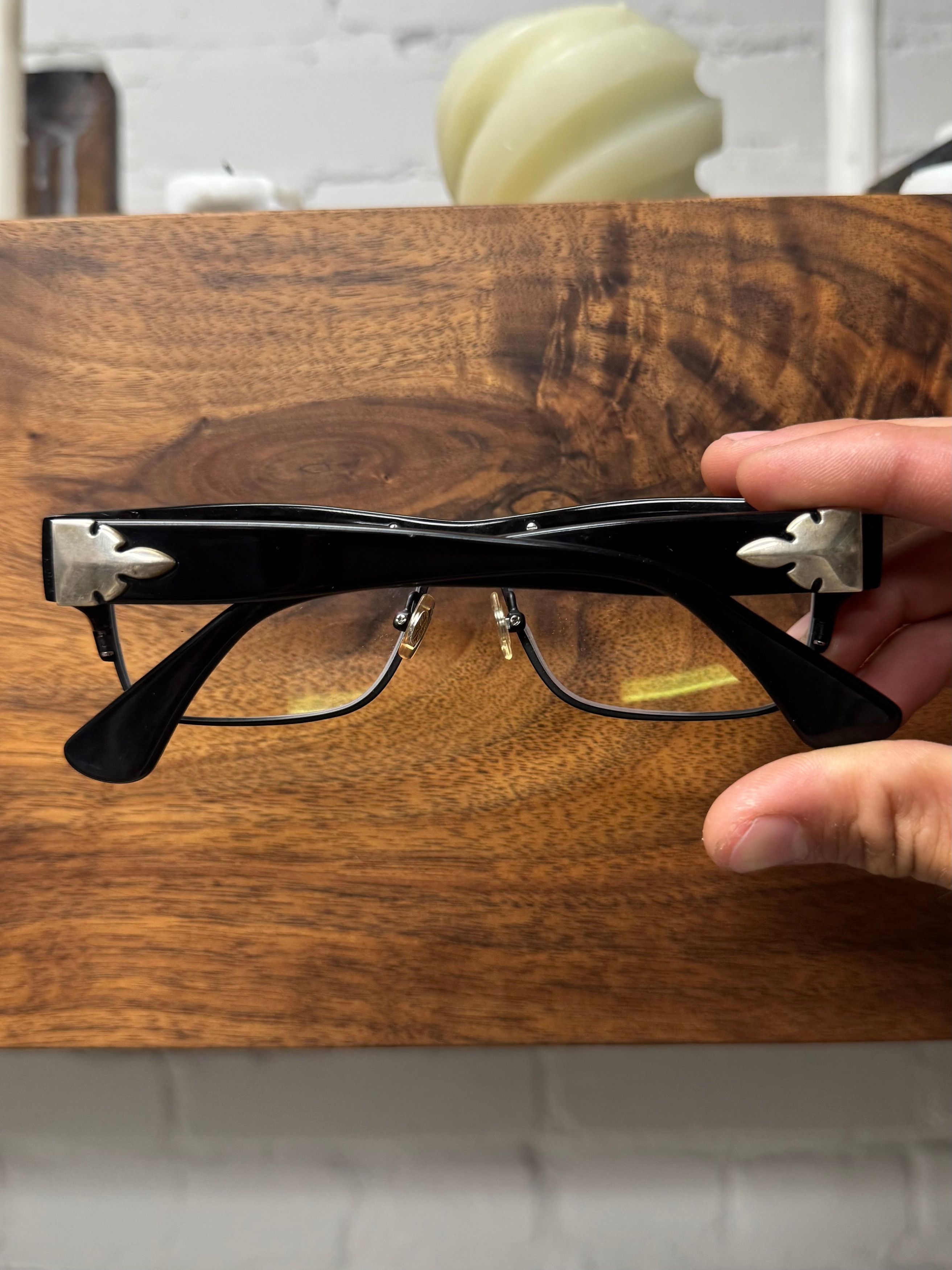 Chrome Hearts Silver Fleur Logo 'Fupa' Prescription Glasses