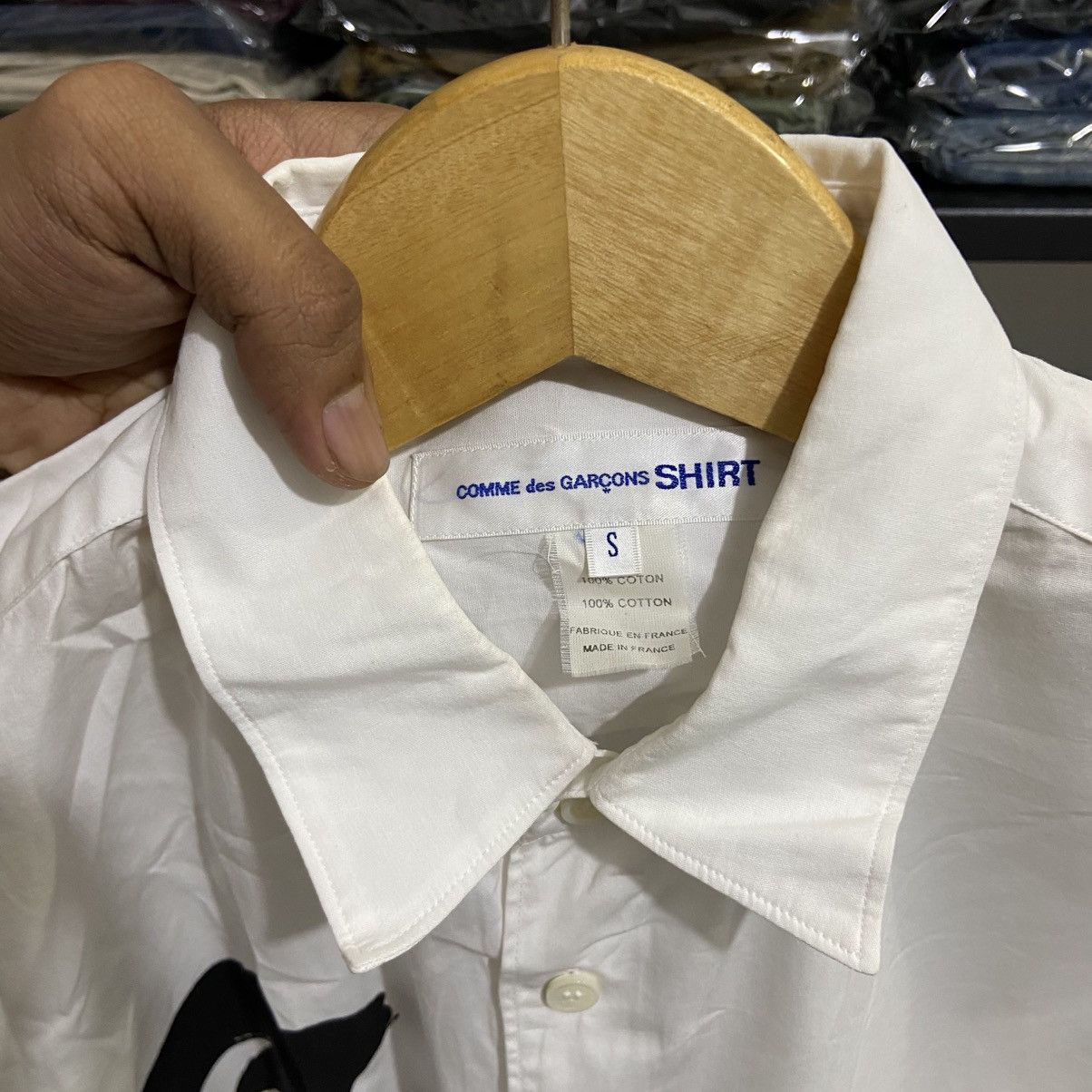Comme des Garcons SHIRT Comme Des Garcons Writing S24032 White Shirt Size US S / EU 44-46 / 1 - 5 Thumbnail